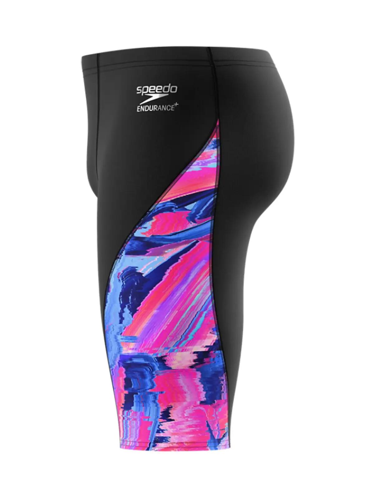 Speedo Zwemjammer Spliced Printed Brushy Glitch Zwart 7/7