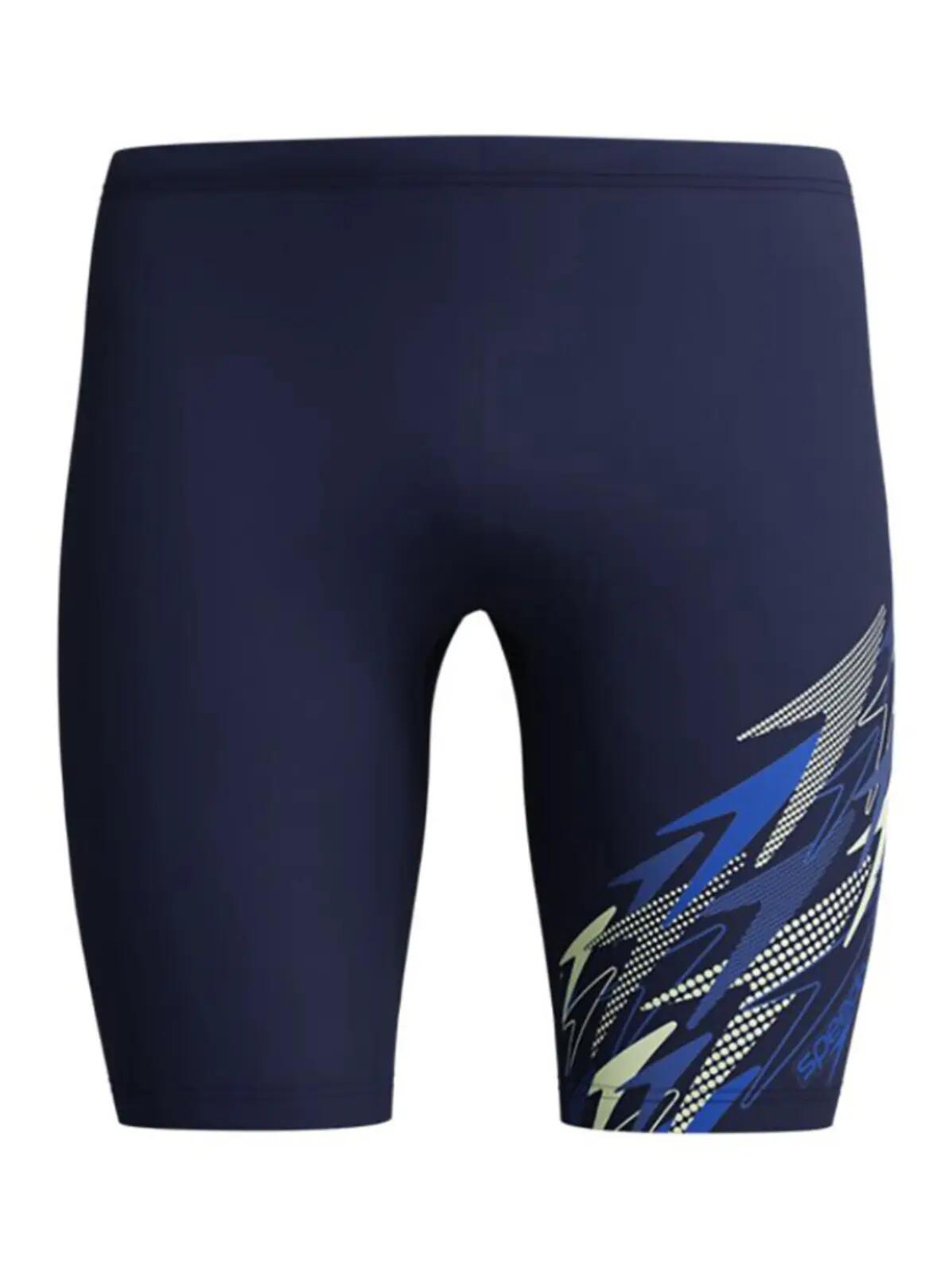 Jammer De Natation Motif/style Logo MEDLEY Homme (Bleu Violacé / Bleu Vif 7/7
