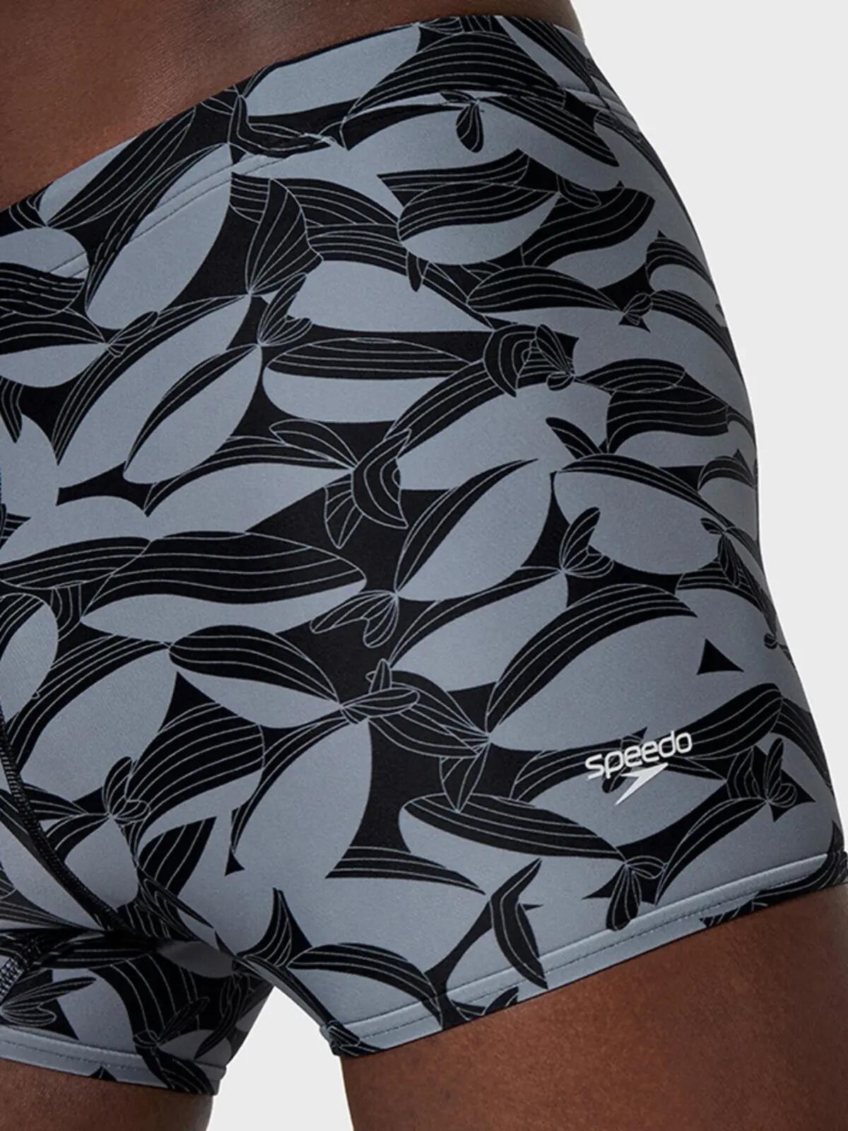 Short de bain Speedo Beachstar Square Leg homme Noir & Gris Multi 6/7