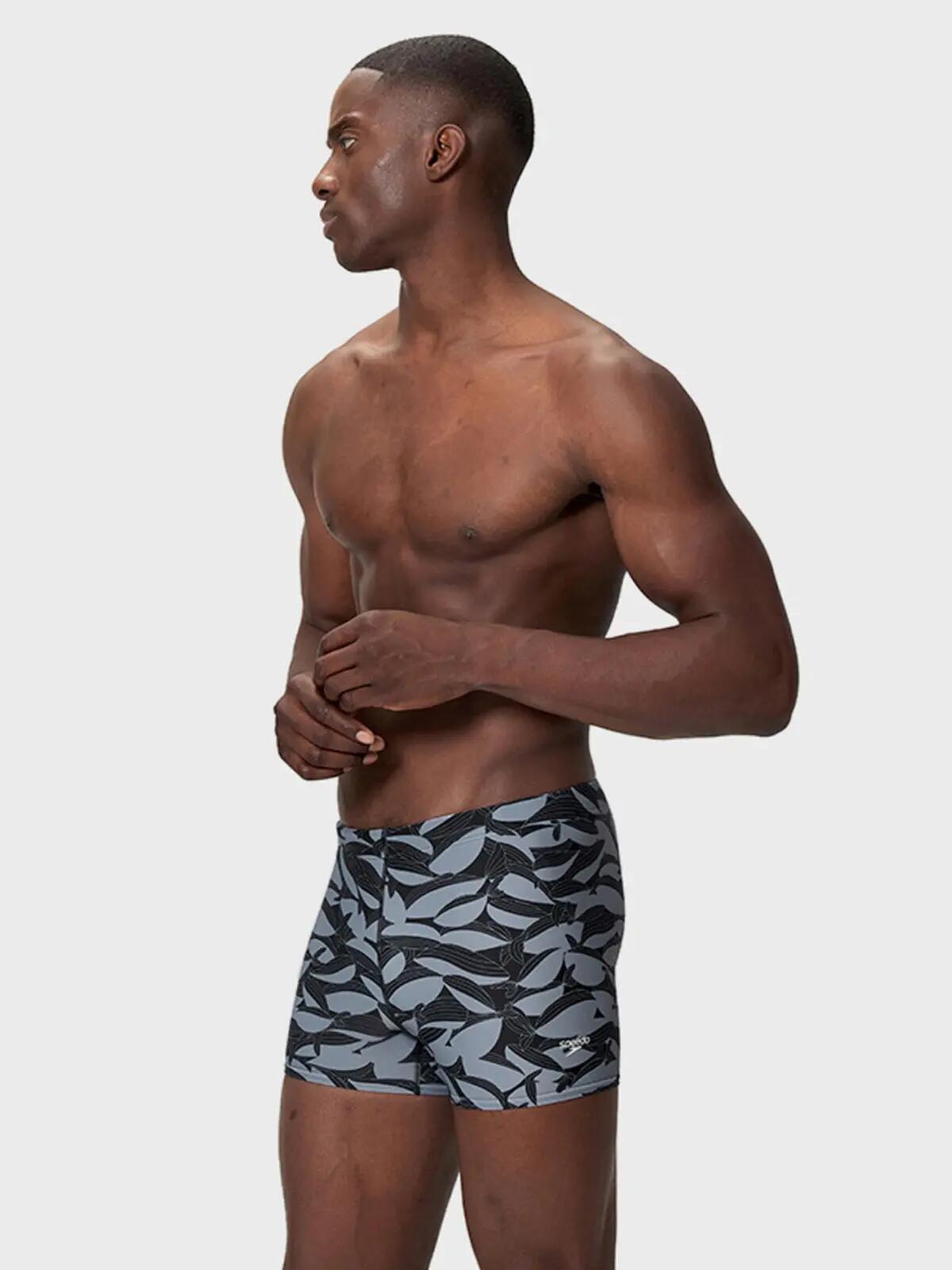 Short de bain Speedo Beachstar Square Leg homme Noir & Gris Multi 5/7