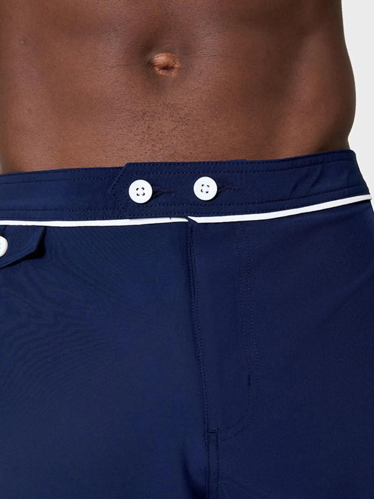 Short de bain homme Solid Volley Bleu 5/7