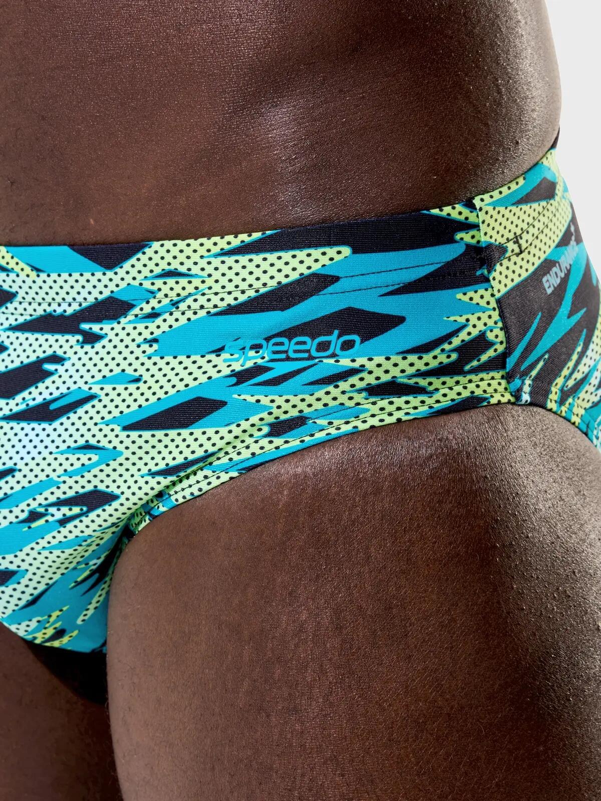 Heren Hyperboom Zwemslip Groen & Blauw 6/7