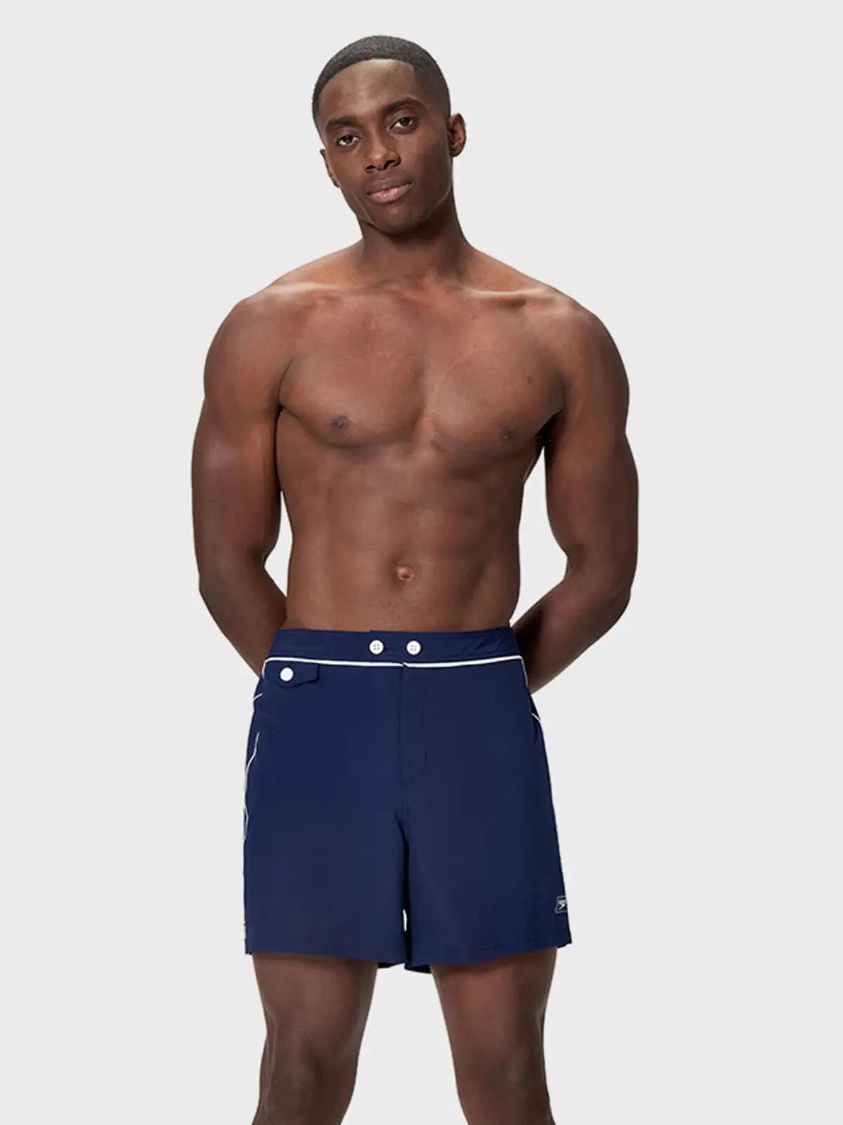 Short de bain homme Solid Volley Bleu 2/7