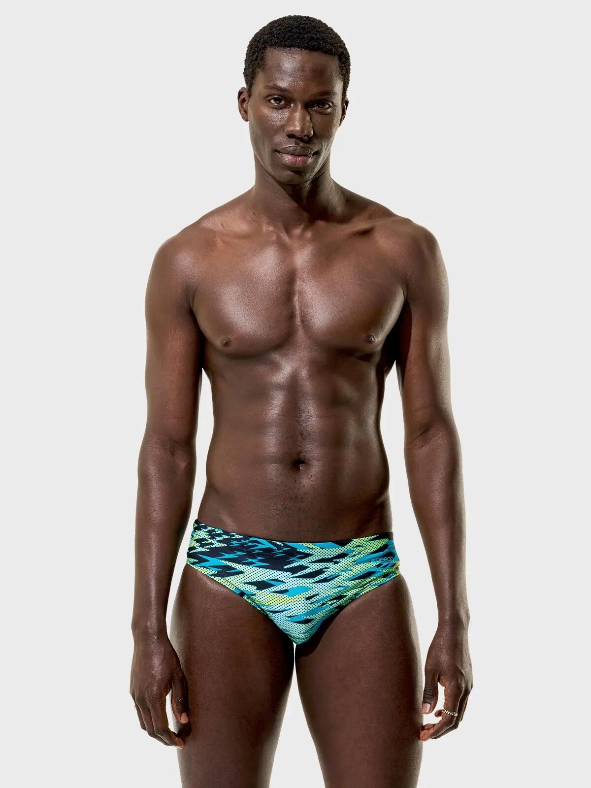 Heren Hyperboom Zwemslip Groen & Blauw 5/7