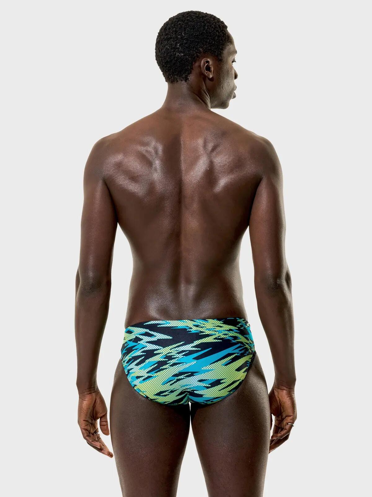 Heren Hyperboom Zwemslip Groen & Blauw 3/7