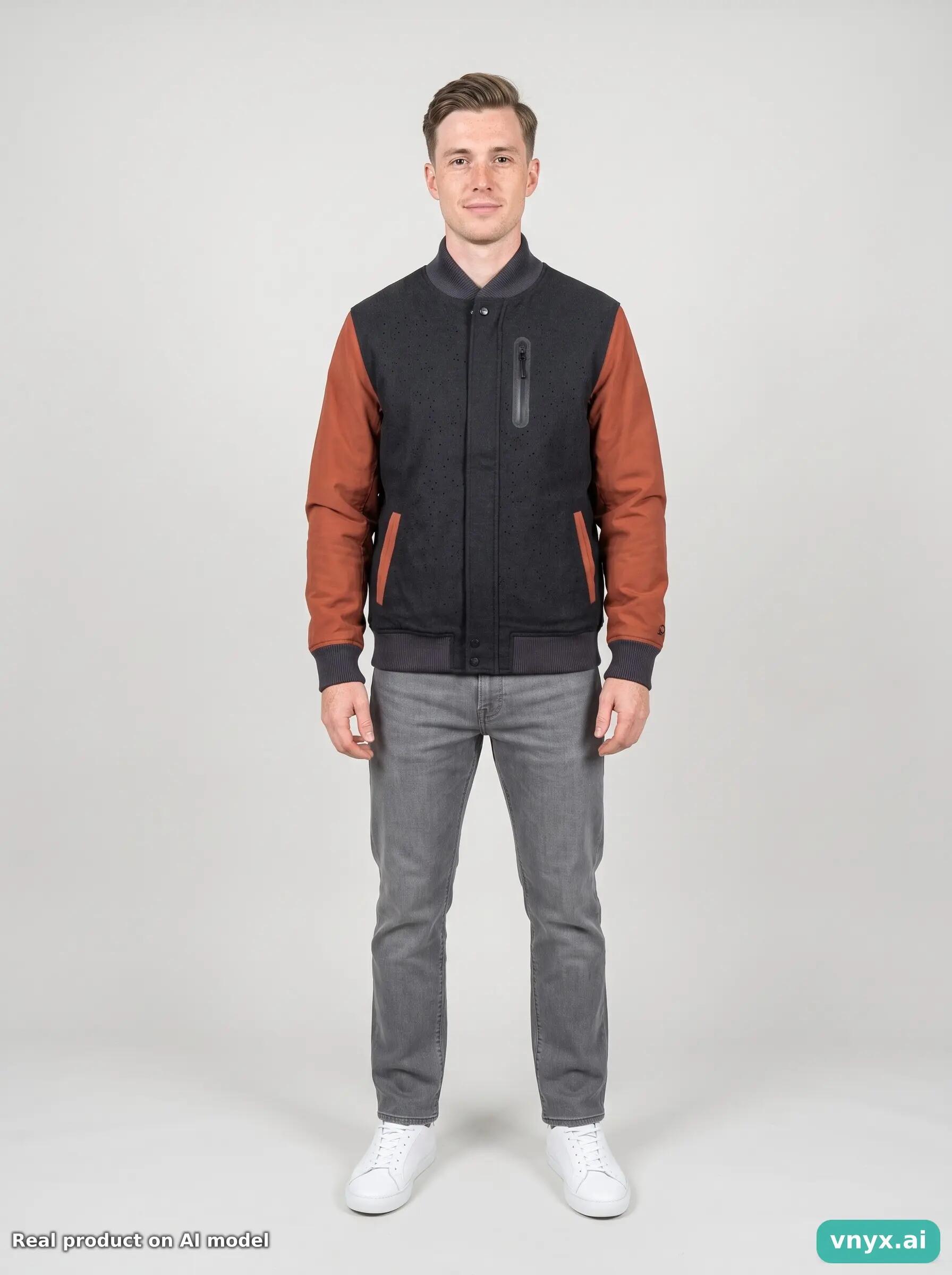 Second Life - Nike Dark Grey Bomber Jacket Men 3/5