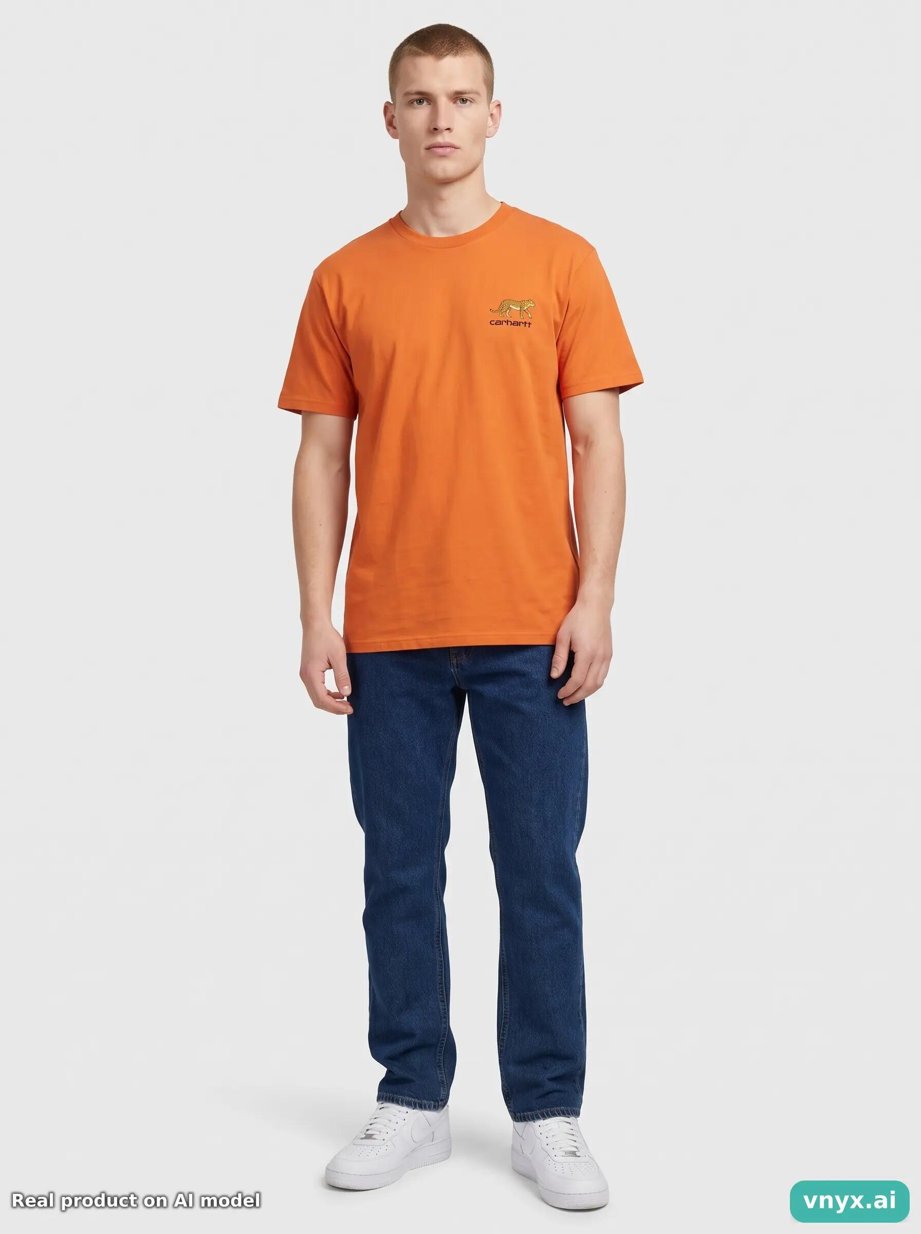 Second Life - Carhartt Orange T-Shirt Men 3/5