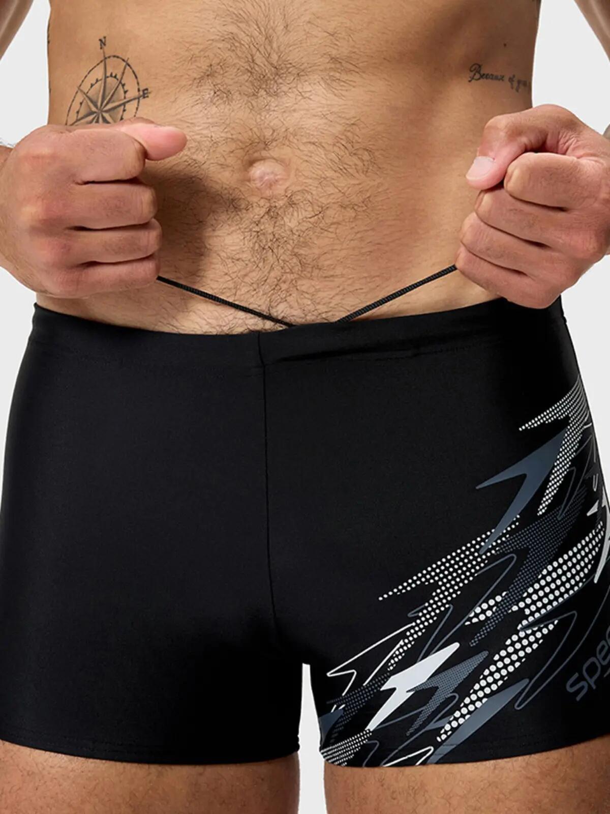 Men's Medley Logo Bath Boxer Shorts in Gray/Black 6/7