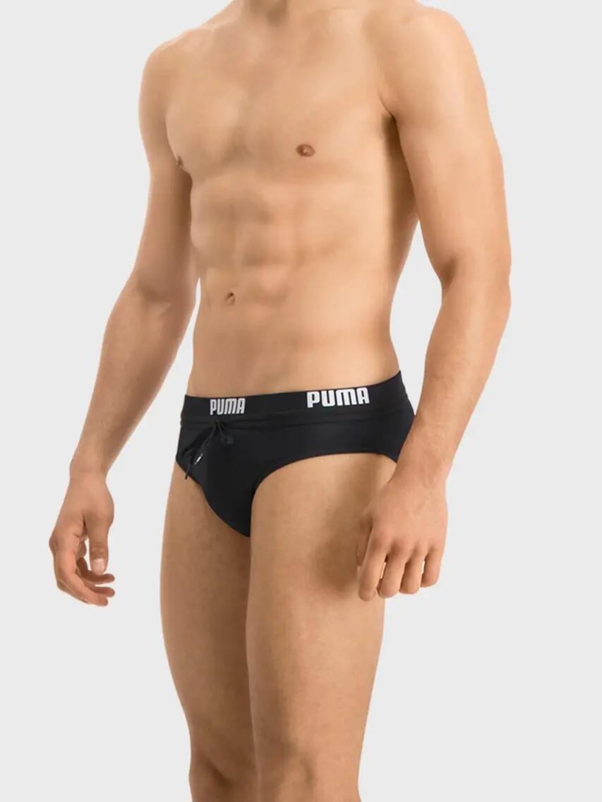 Heren Zwemslip Logo Waistband Zwart 2/4