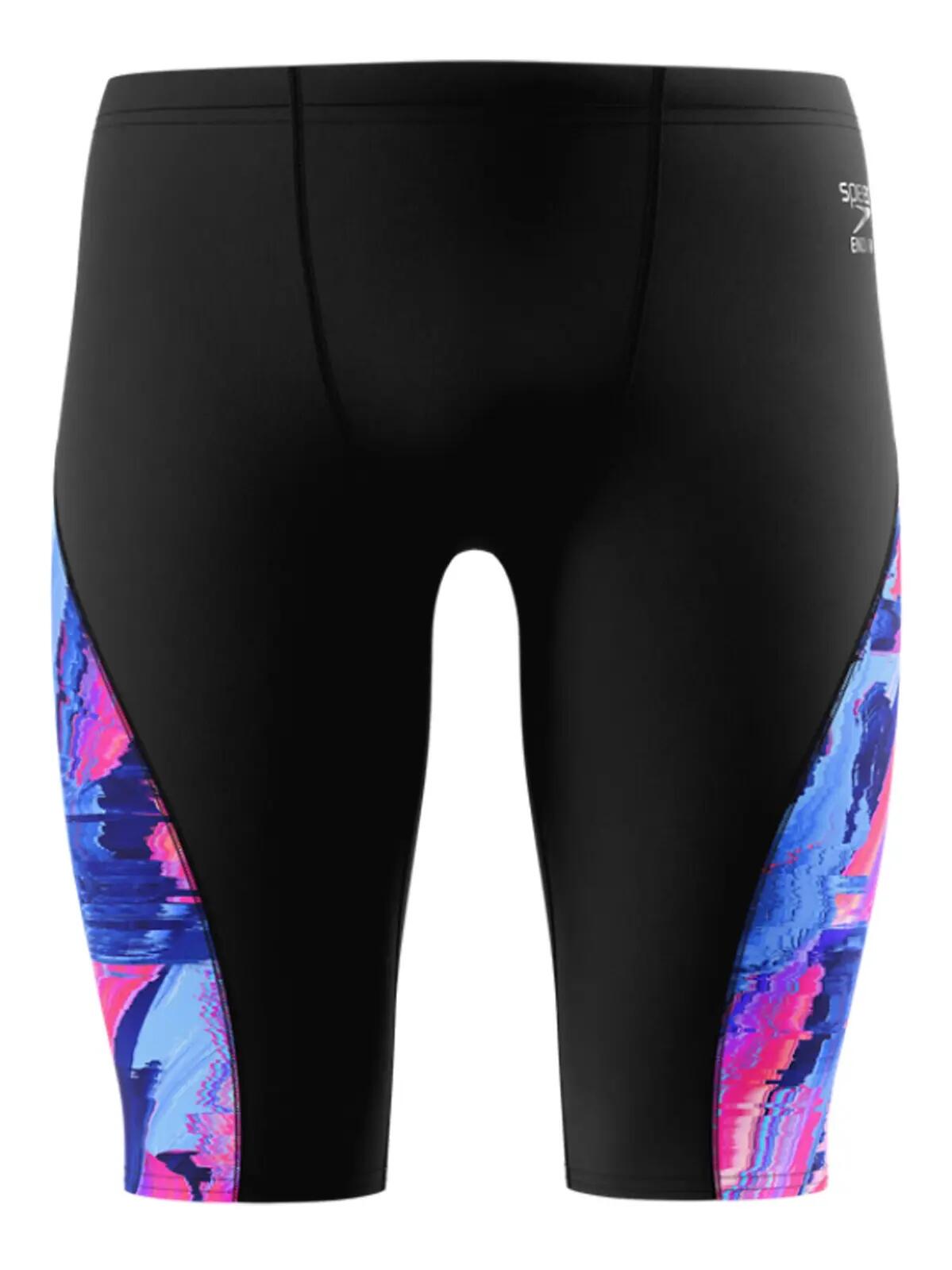 Speedo Zwemjammer Spliced Printed Brushy Glitch Zwart 6/7
