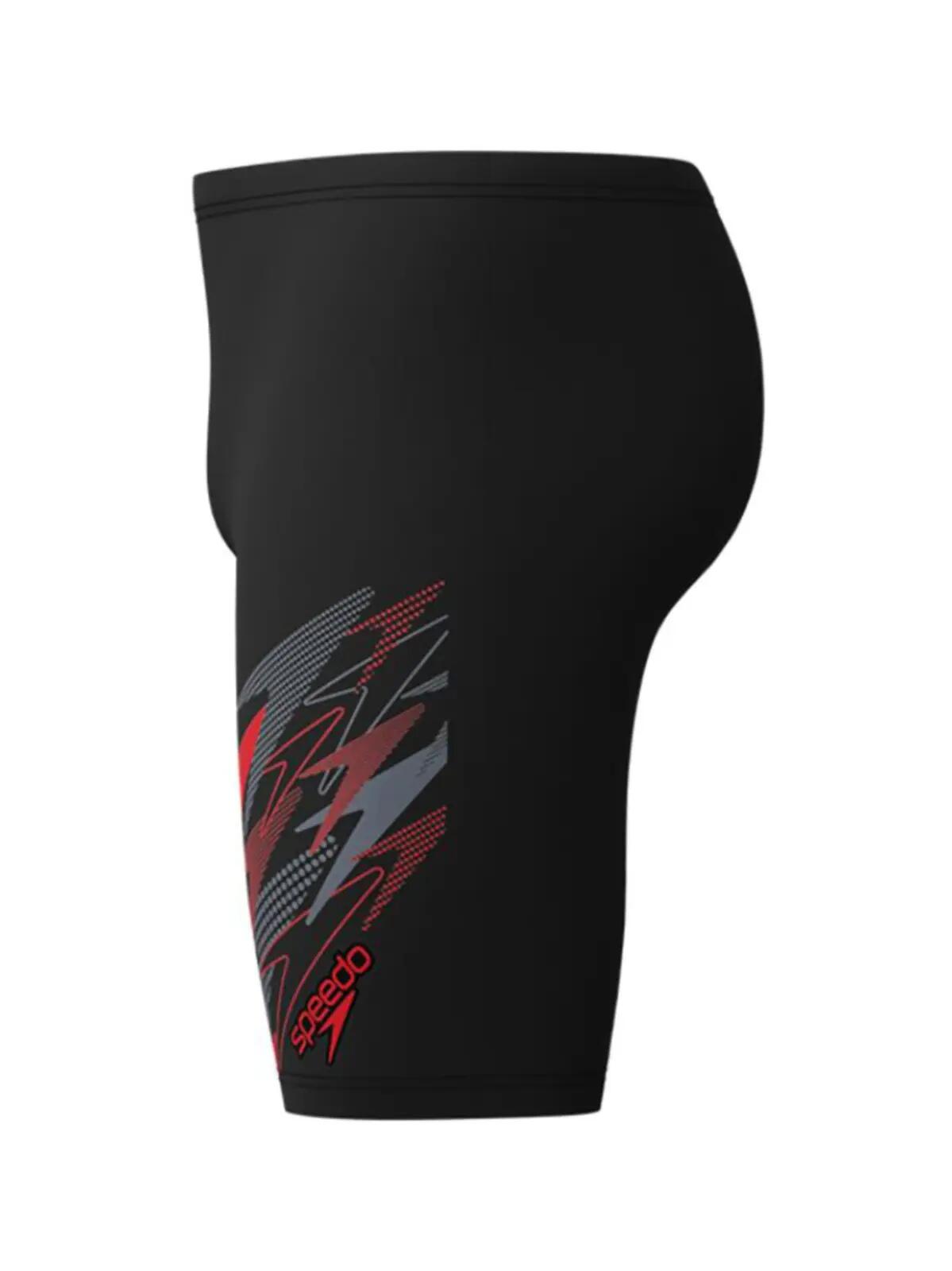 Mens Medley Logo Jammer Shorts (Black/Red) 7/7