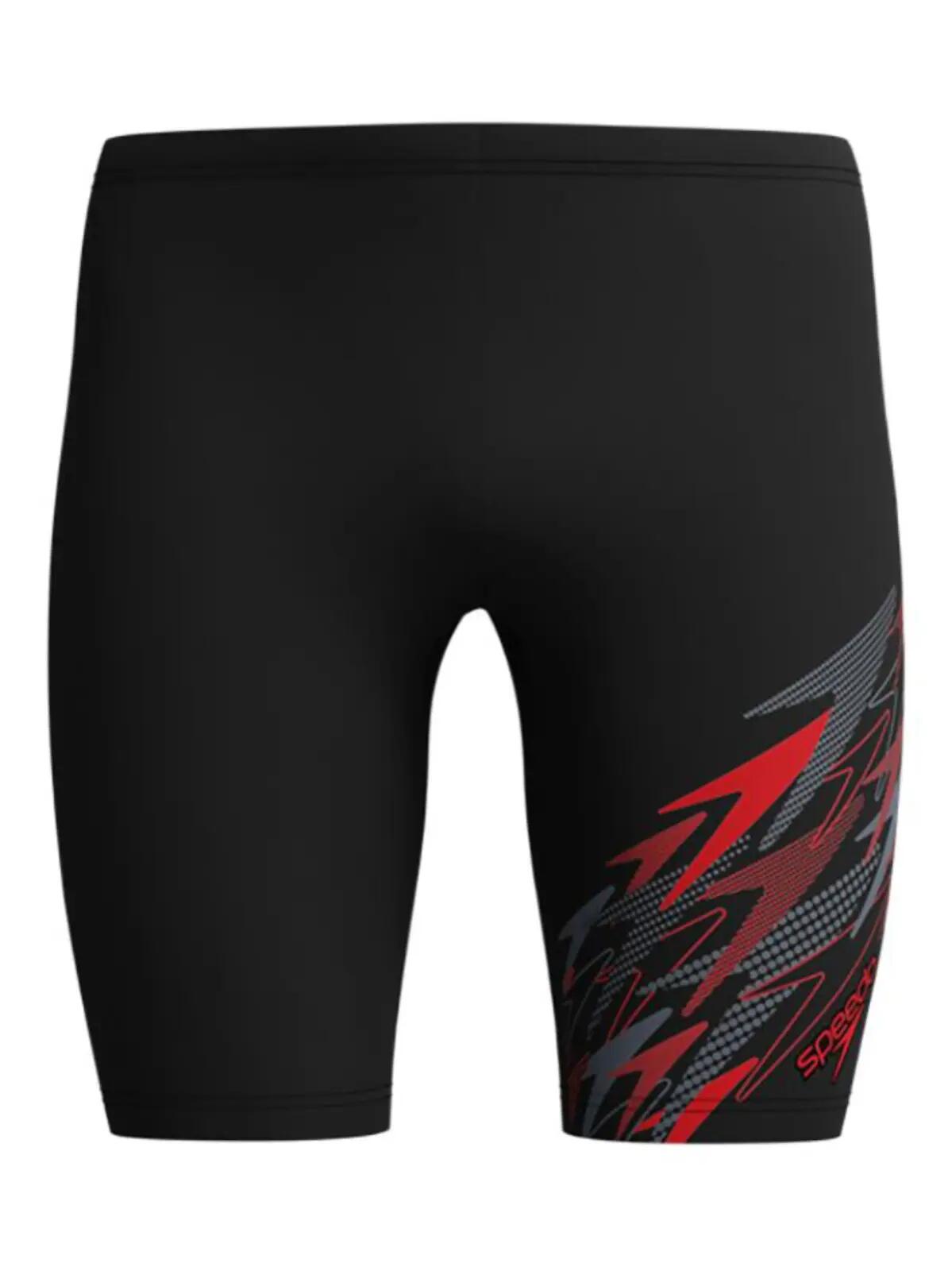 Mens Medley Logo Jammer Shorts (Black/Red) 6/7