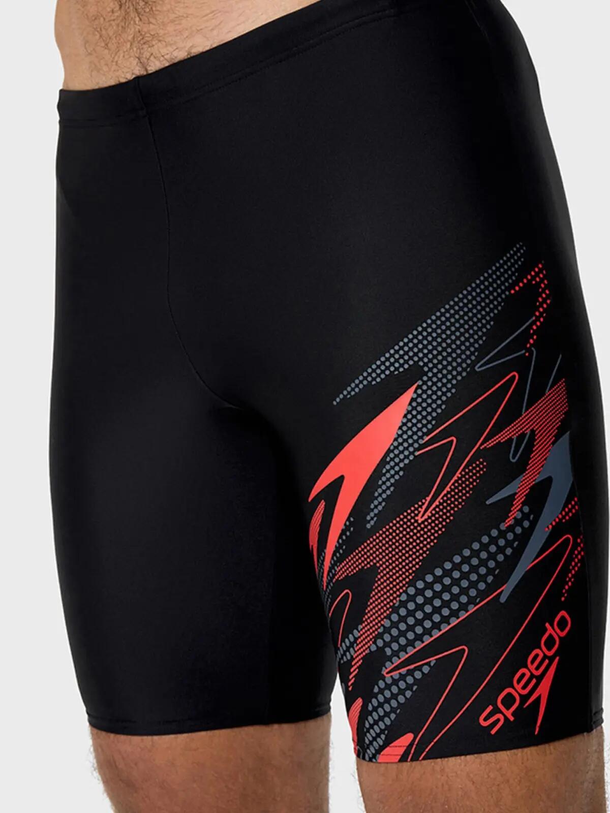 Mens Medley Logo Jammer Shorts (Black/Red) 4/7