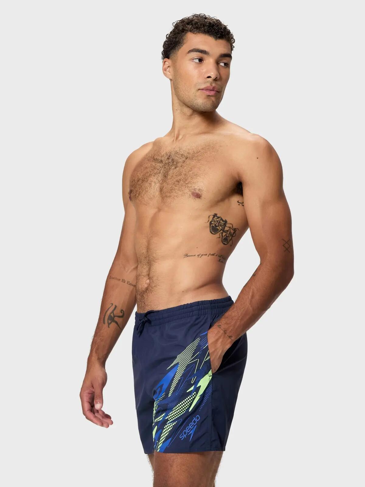 Short de bain homme Essential 16" Medley Logo Bleu II 2/7