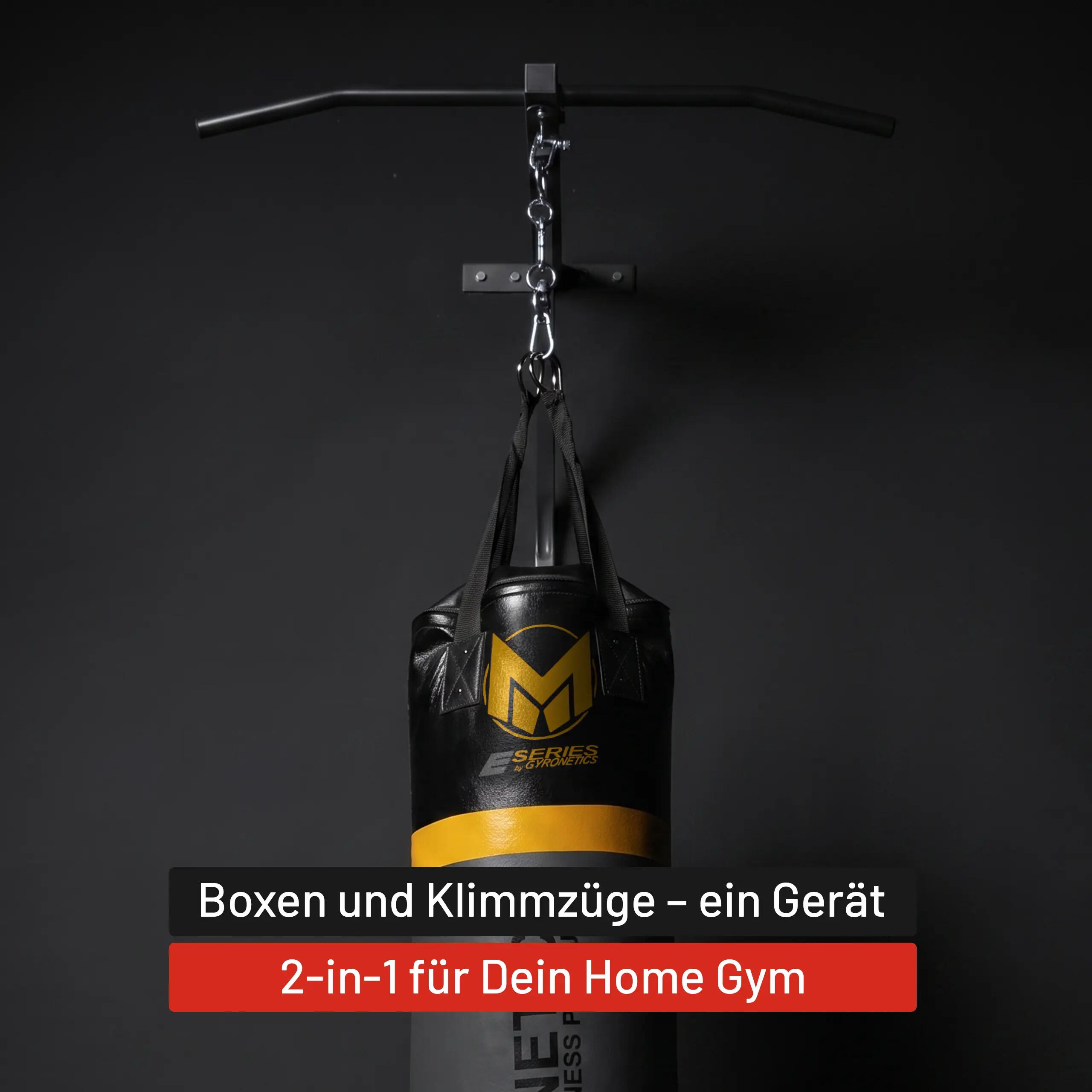 Sacco da boxe Gyronetics 80x27x27 cm con sbarra e riempimento sabbia 3/7