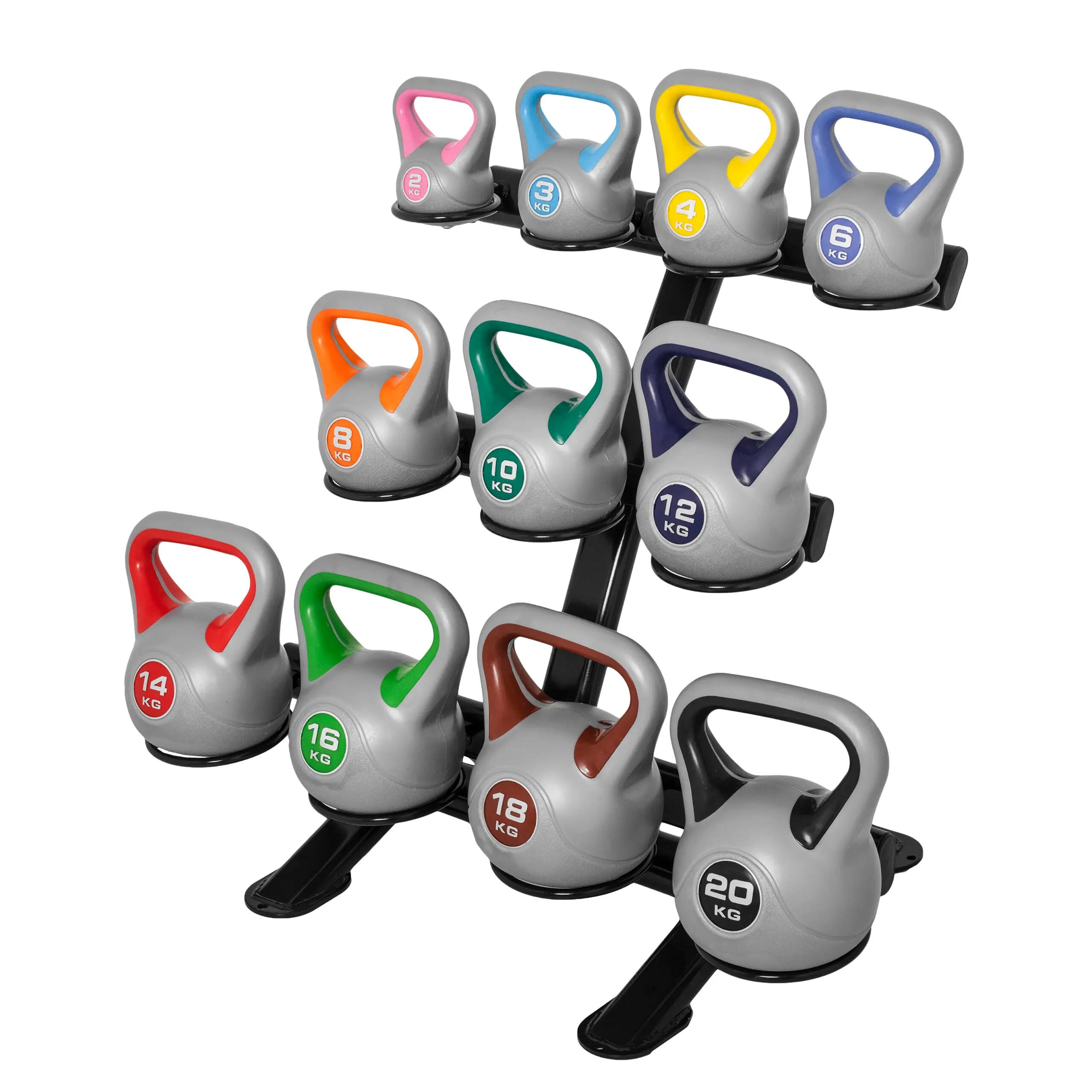 Kettlebell Stylish umplut cu ciment 2-20 KG - Imagine 1