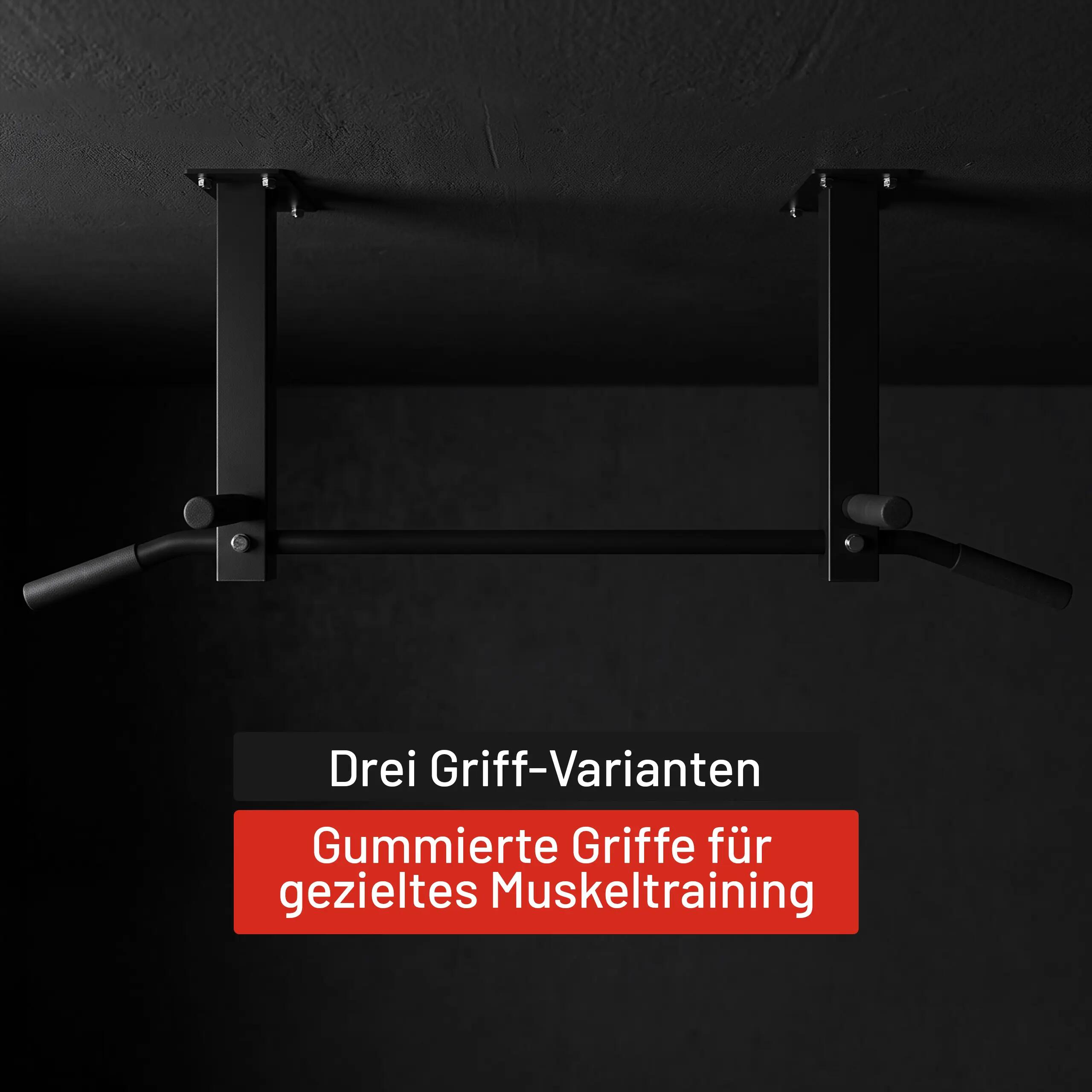 BARRE DE TRACTION NOIR POUR PLAFOND | MUSCULATION 5/9