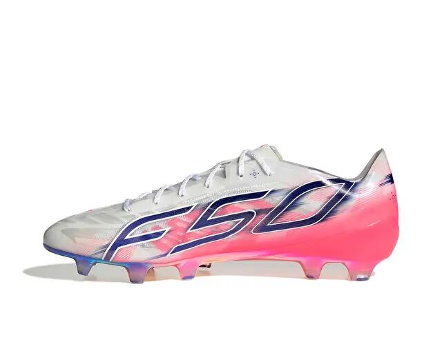 Adidas F50 HYPERFAST EVO FG Erkek Çim Zemin Kramponu KJ6109 Beyaz 5/5