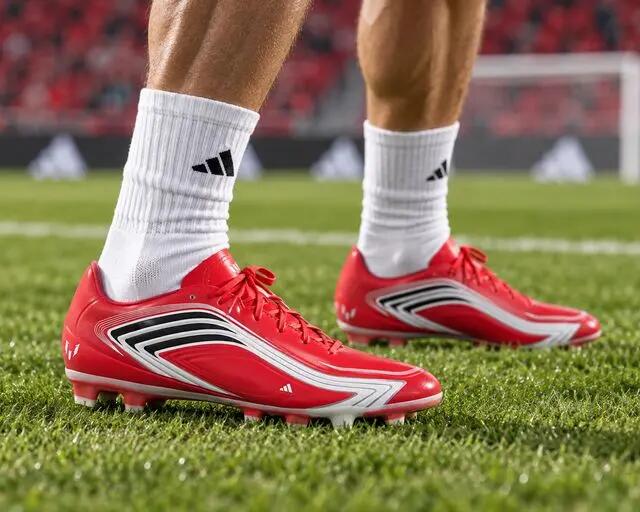 Adidas F50 MESSI CLUB FG/MG Erkek Çoklu Çim Zemin Kramponu IH1912 Kırmızı 2/5