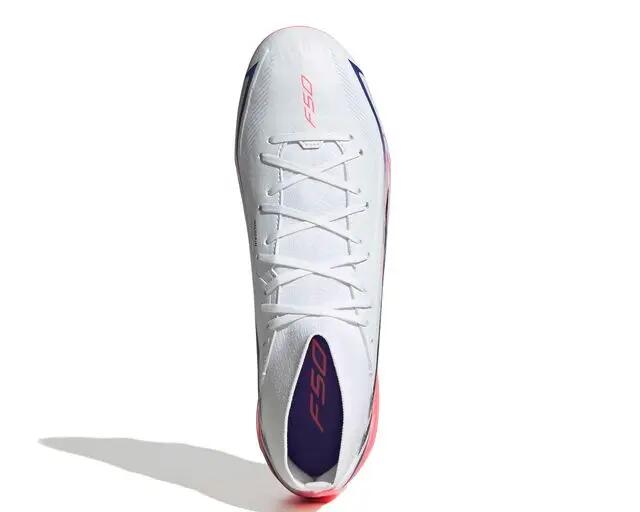 Adidas F50 HYPERFAST LEAGUE MID FG Erkek Çim Zemin Kramponu IH7090 Beyaz 4/5