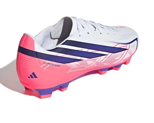 Adidas F50 HYPERFAST CLUB FG/MG Erkek Çoklu Çim Zemin Kramponu KJ0990 Beyaz 5/5