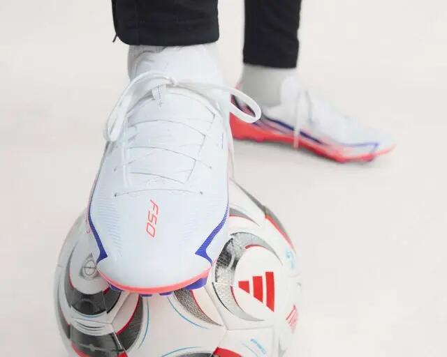 Adidas F50 HYPERFAST LEAGUE FG Erkek Çim Zemin Kramponu KJ3412 Beyaz 4/5