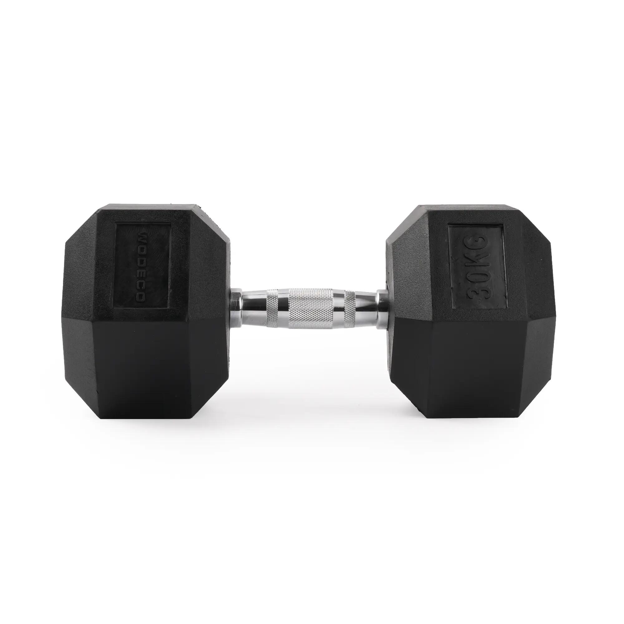 Rubber Hex Dambıl – Kauçuk Kaplı Altıgen Dambıl – 30 kg 2/4