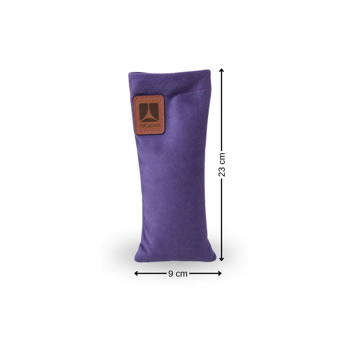 Rebuwo Kadife Meditasyon Seti - Minder + Bolster + Lavantalı Göz Yastığı - Mor 4/7