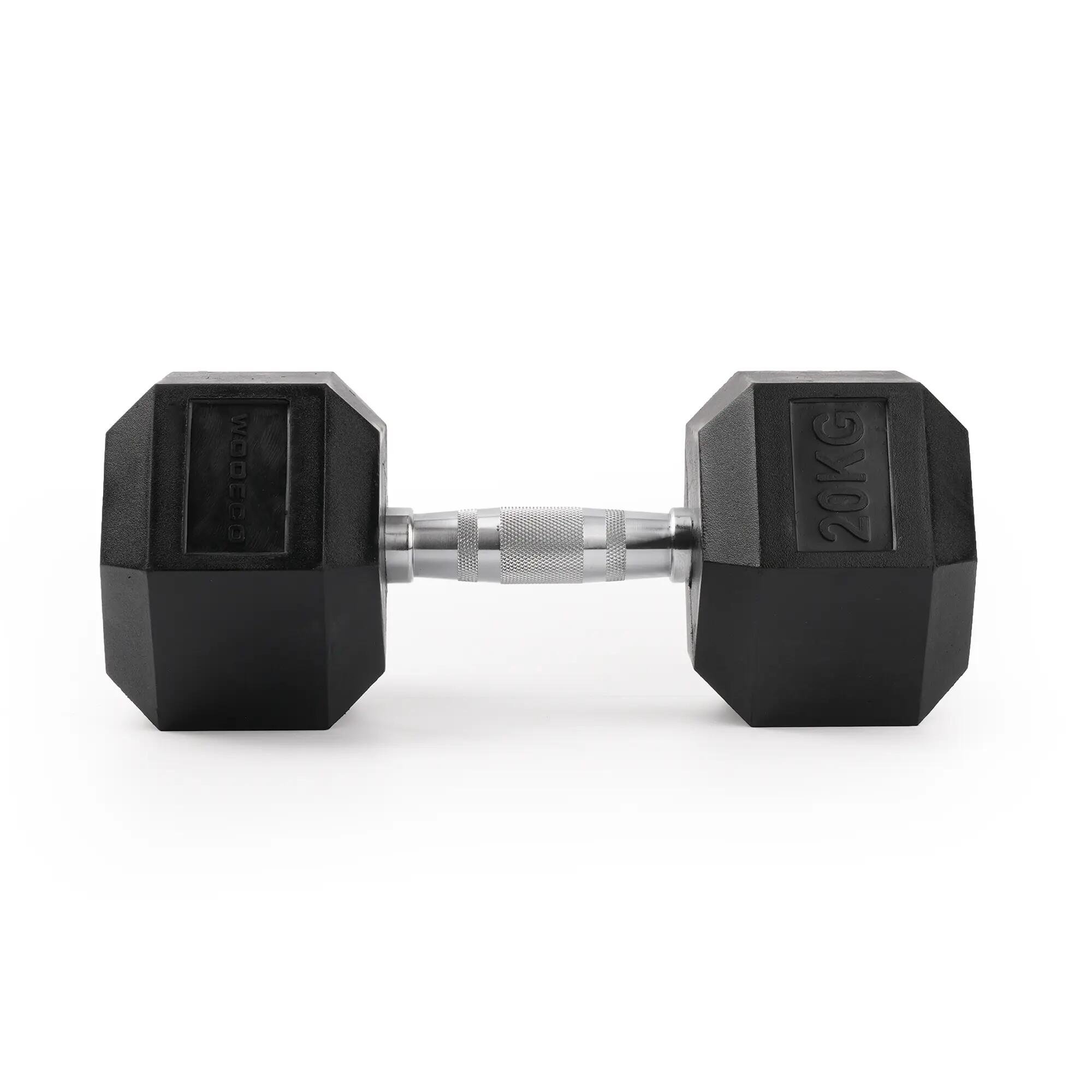 Rubber Hex Dambıl – Kauçuk Kaplı Altıgen Dambıl – 20 kg 2/4