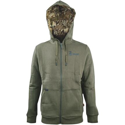 Herren - Hoodie-Jacke - robust, Kapuze, Reißverschluss - GO Core - Oliv