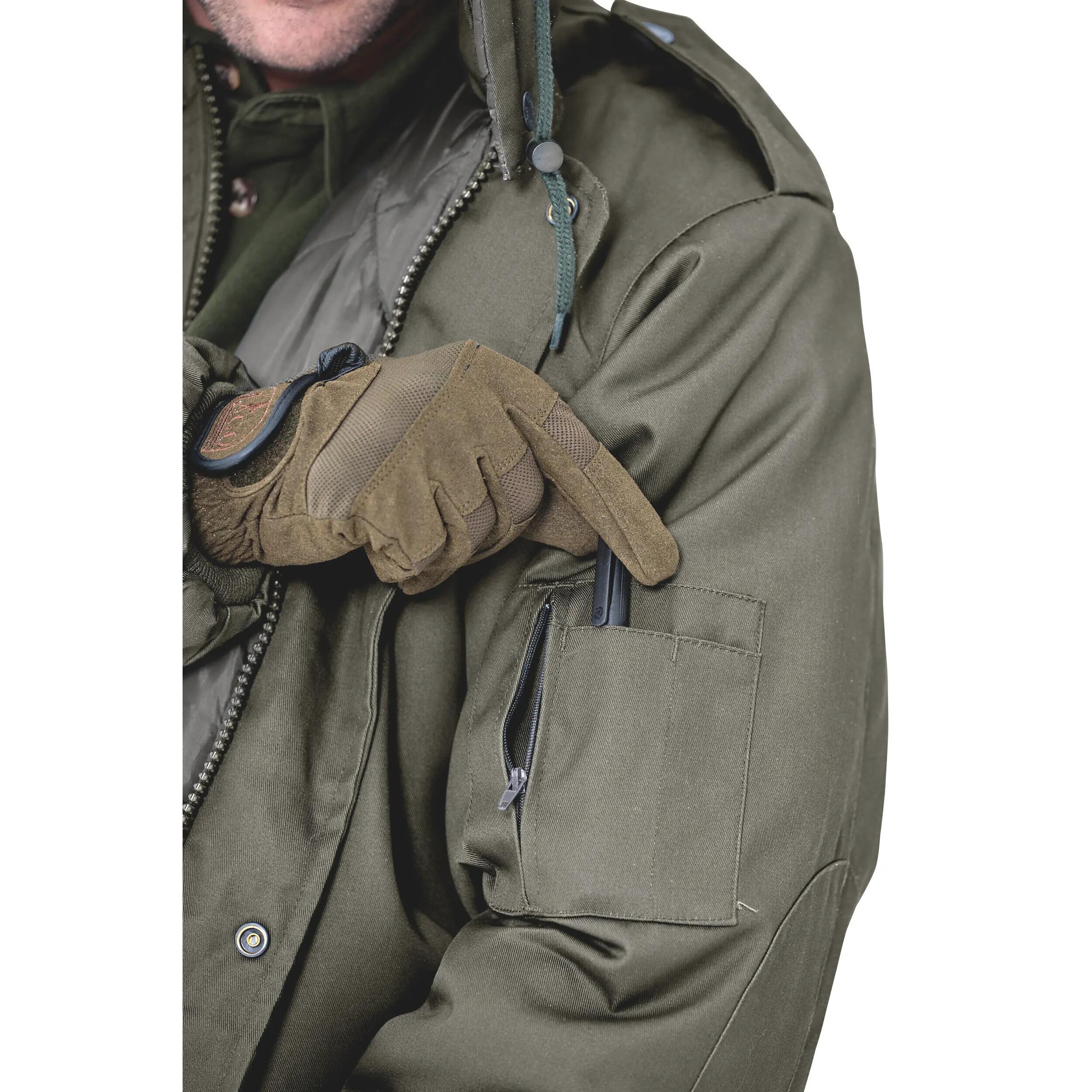 Herren - anorak - warm gefüttert, abnehmbare kapuze - canada - olivgrün 5/5