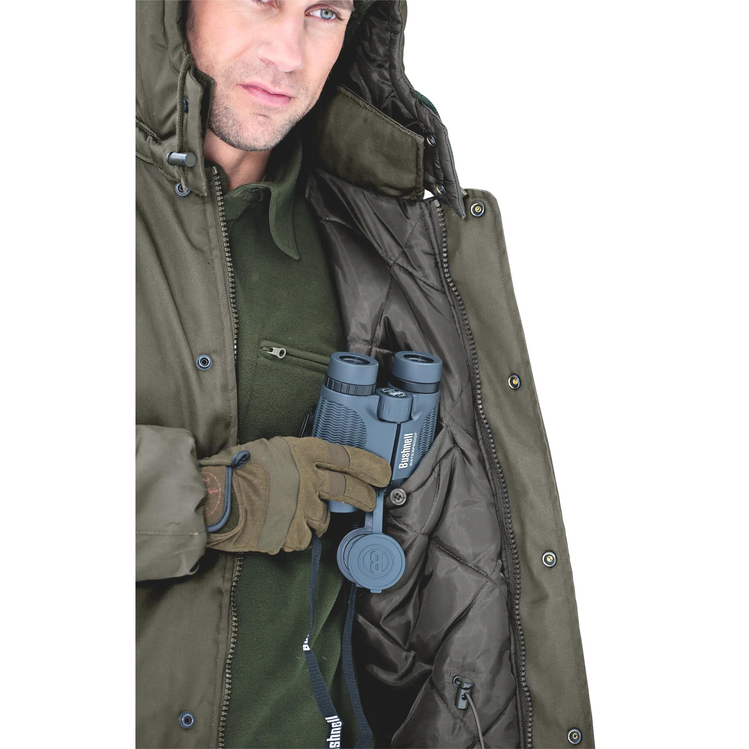 Herren - anorak - warm gefüttert, abnehmbare kapuze - canada - olivgrün 4/5