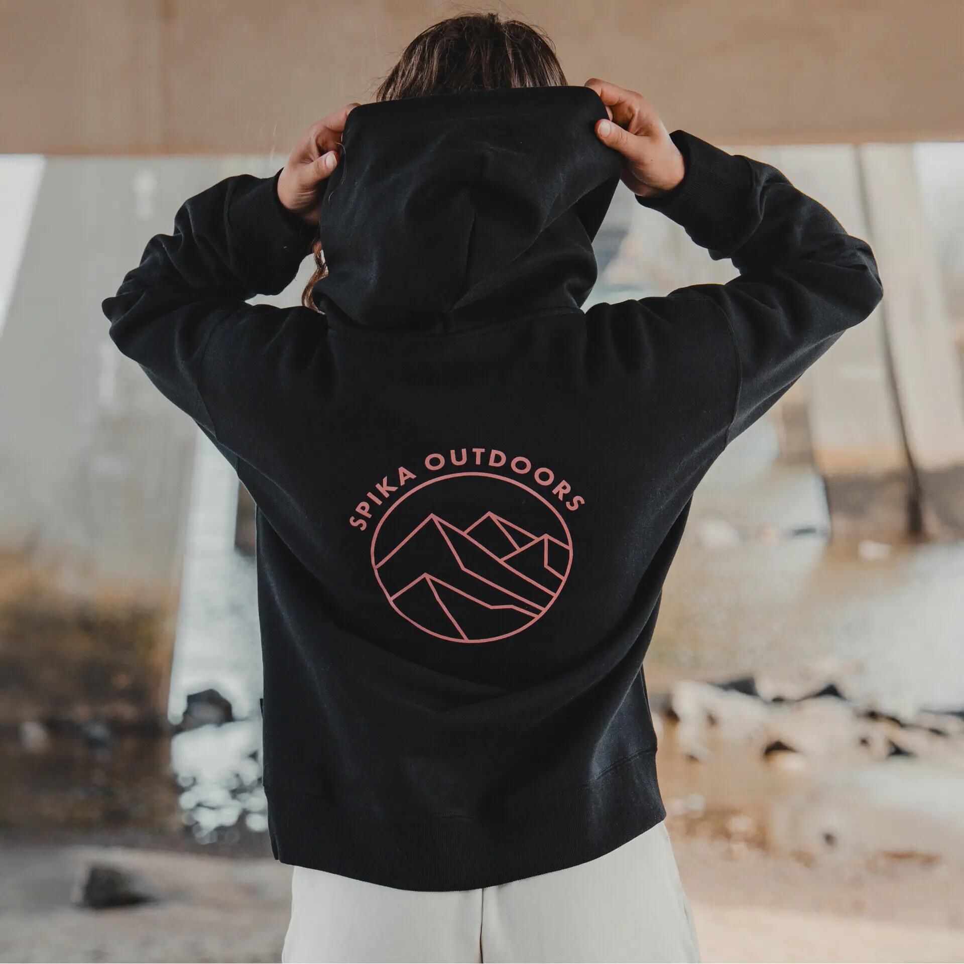 Damen - Outdoor-Hoodie - Kapuze, Kängurutasche - GO Contour - Schwarz 5/5
