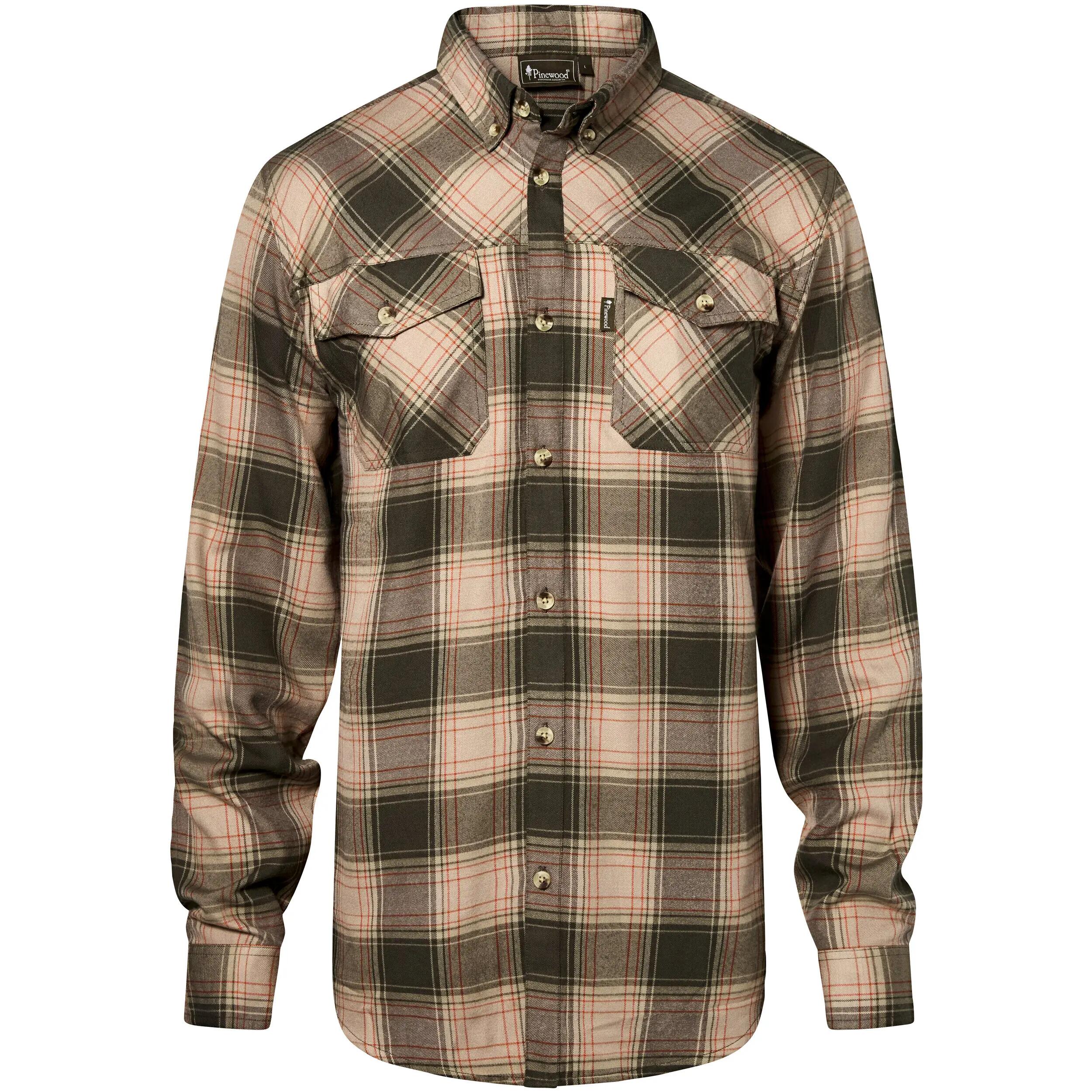 Herren-Flanellhemd Finnveden Forest - kariert, Olive/Dark Green 2/11