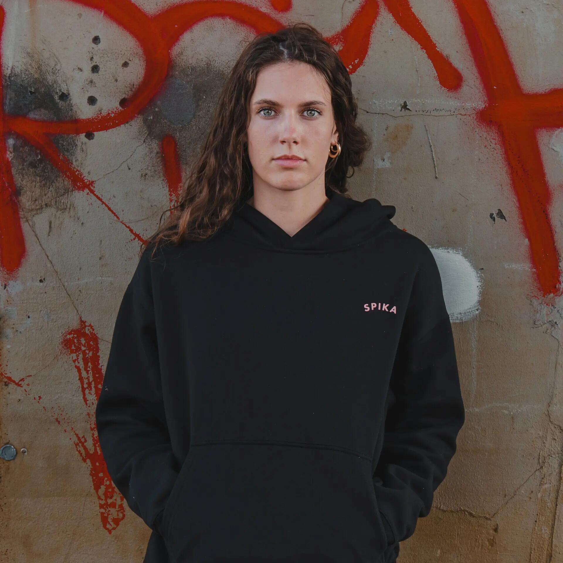 Damen - Outdoor-Hoodie - Kapuze, Kängurutasche - GO Contour - Schwarz 4/5