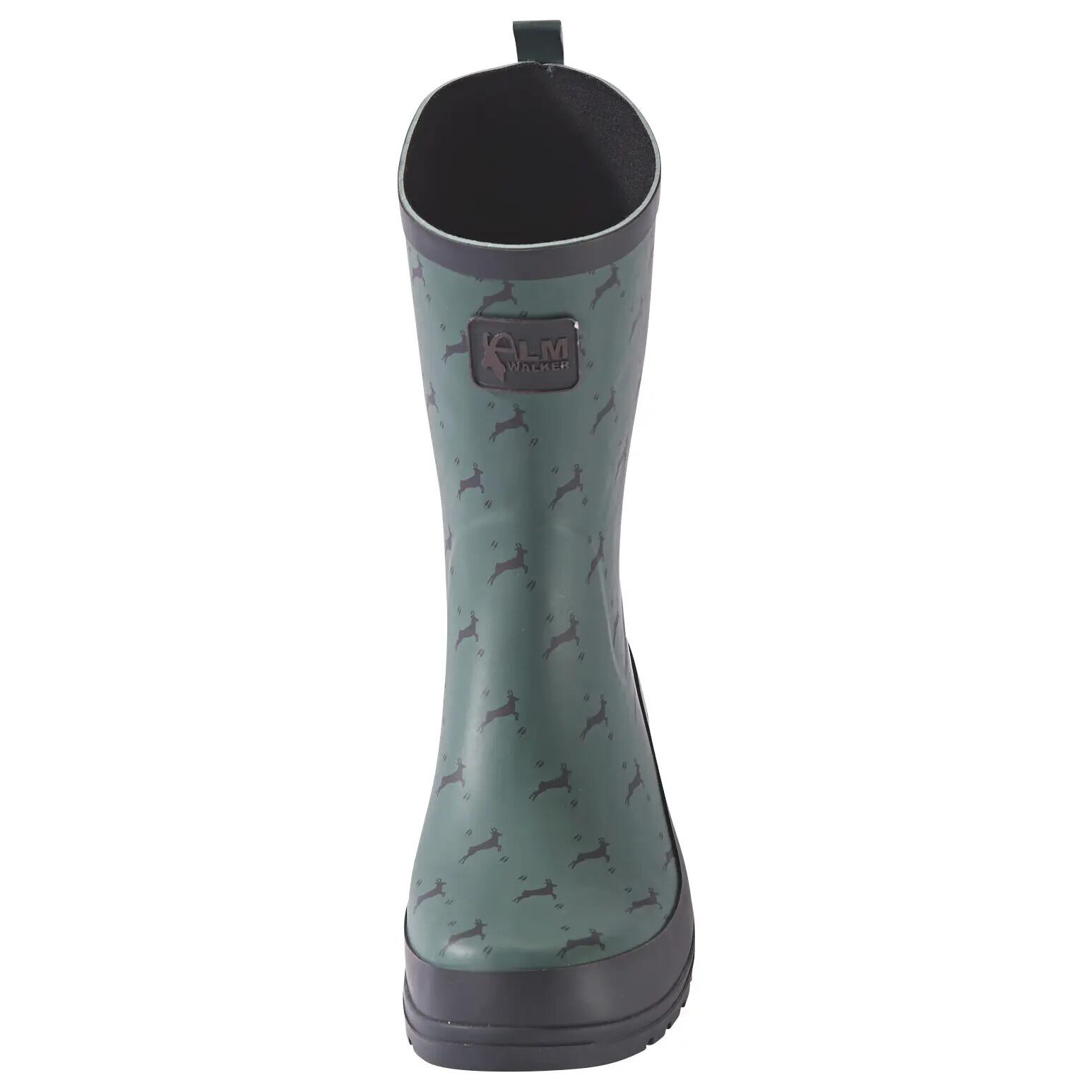 Damen - Gartenstiefel - wasserdicht, Hirschmuster - Oliv 2/5