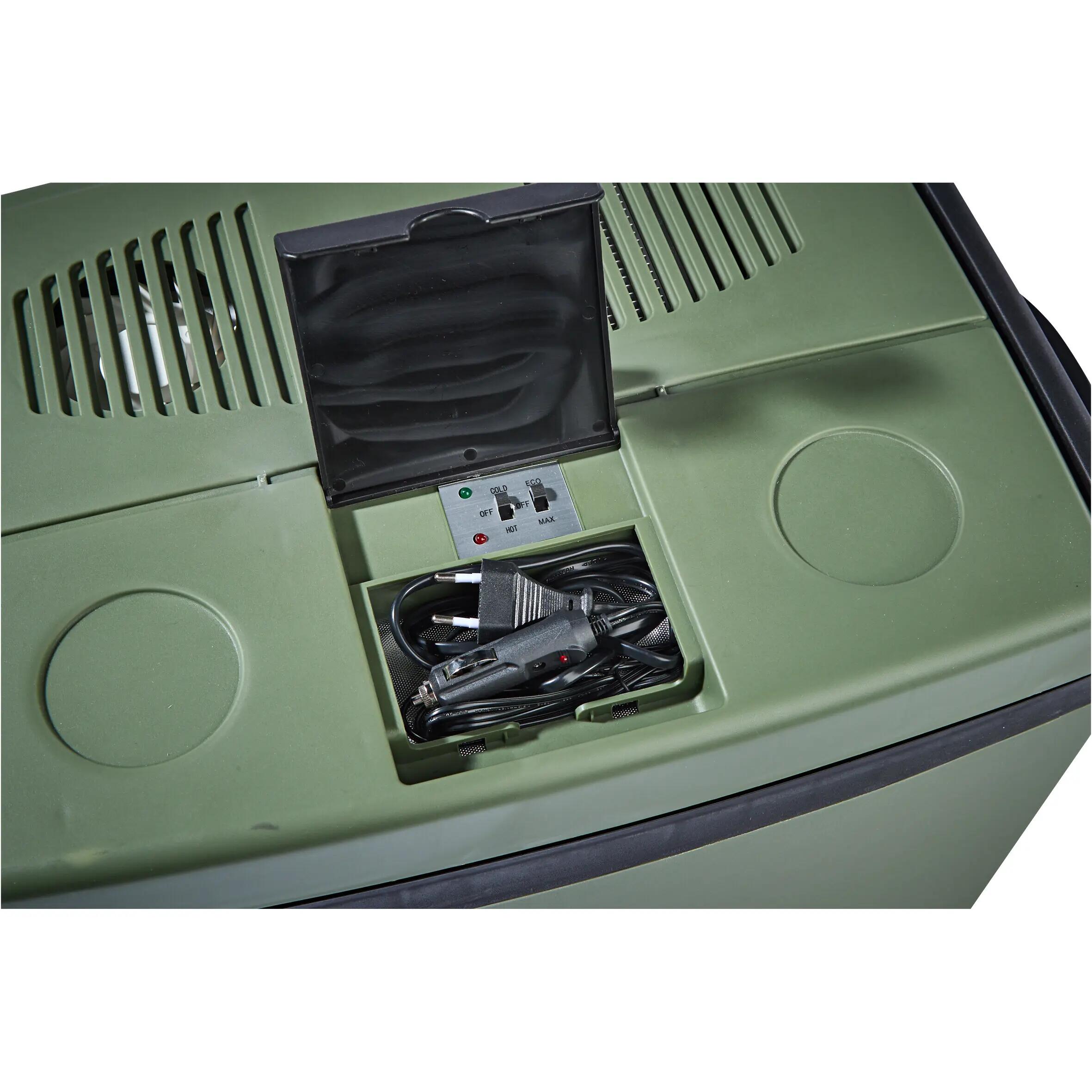 Kühl-/Heizbox 40 l, 230 V/12 V, Oliv/Schwarz 5/5