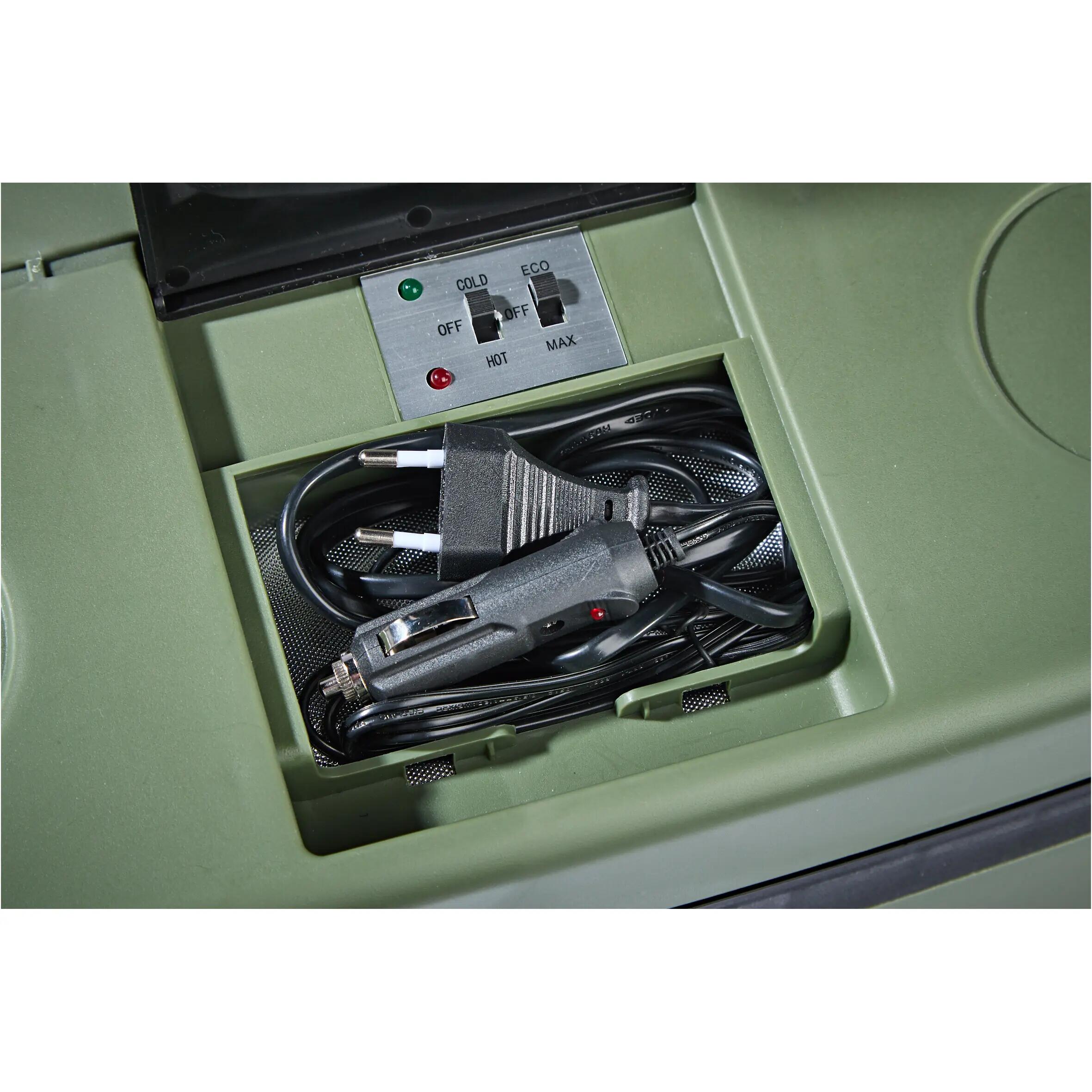 Kühl-/Heizbox 40 l, 230 V/12 V, Oliv/Schwarz 4/5