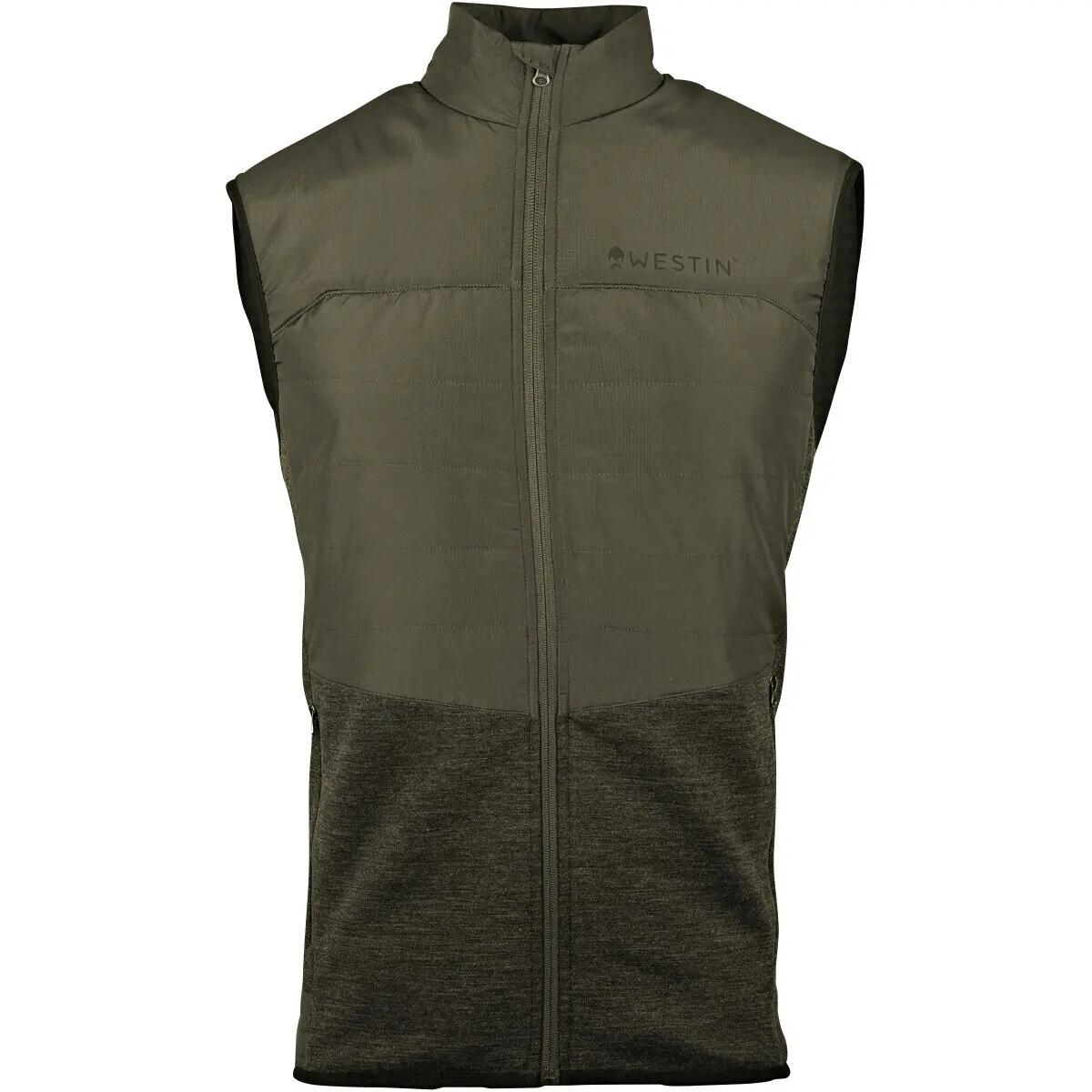 Herren - Outdoor-Strickweste - Merino-Fleece - Beluga Green 1/3