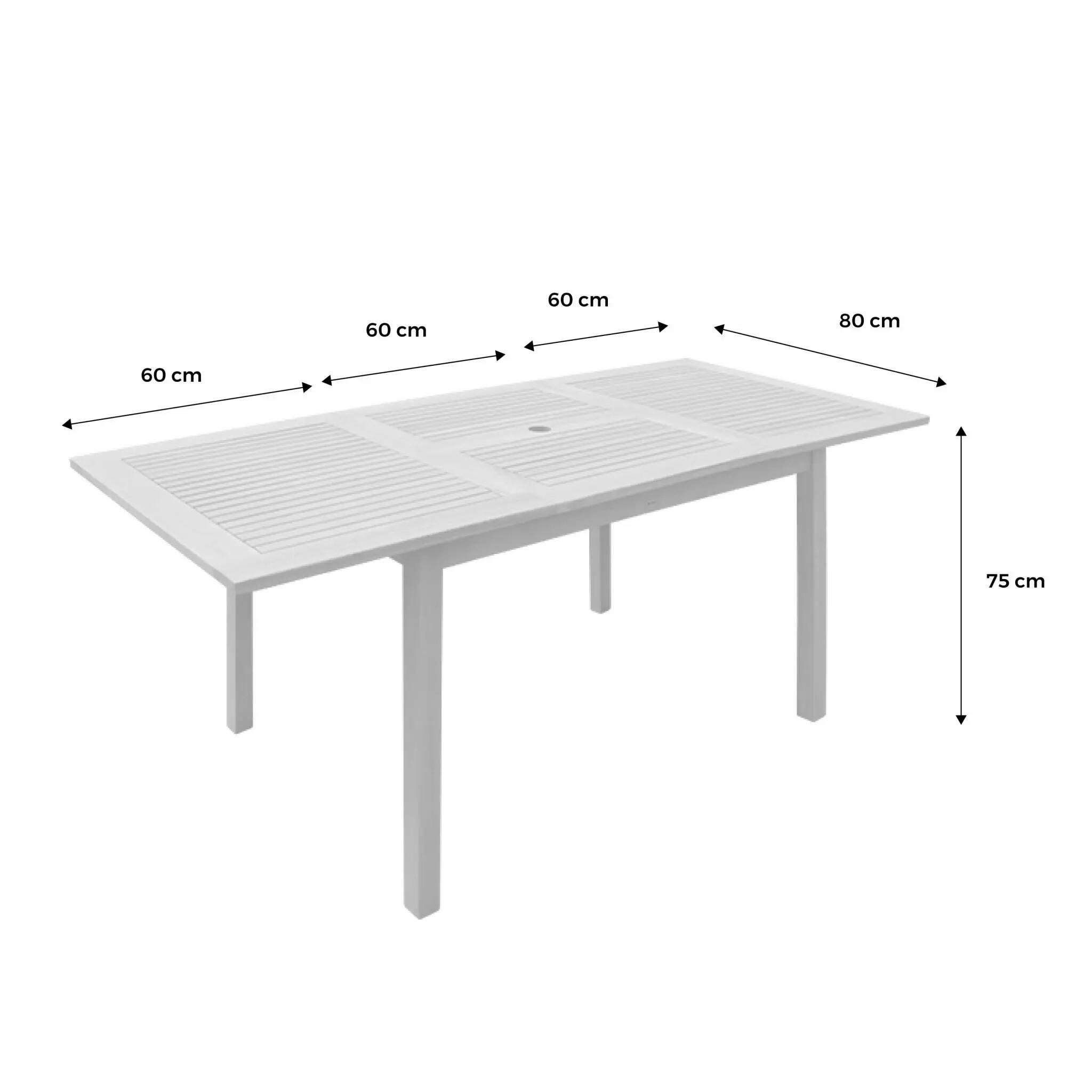 Mesa de jardim em madeira com capacidade 6 a 8 pessoas, Madeira 9/9