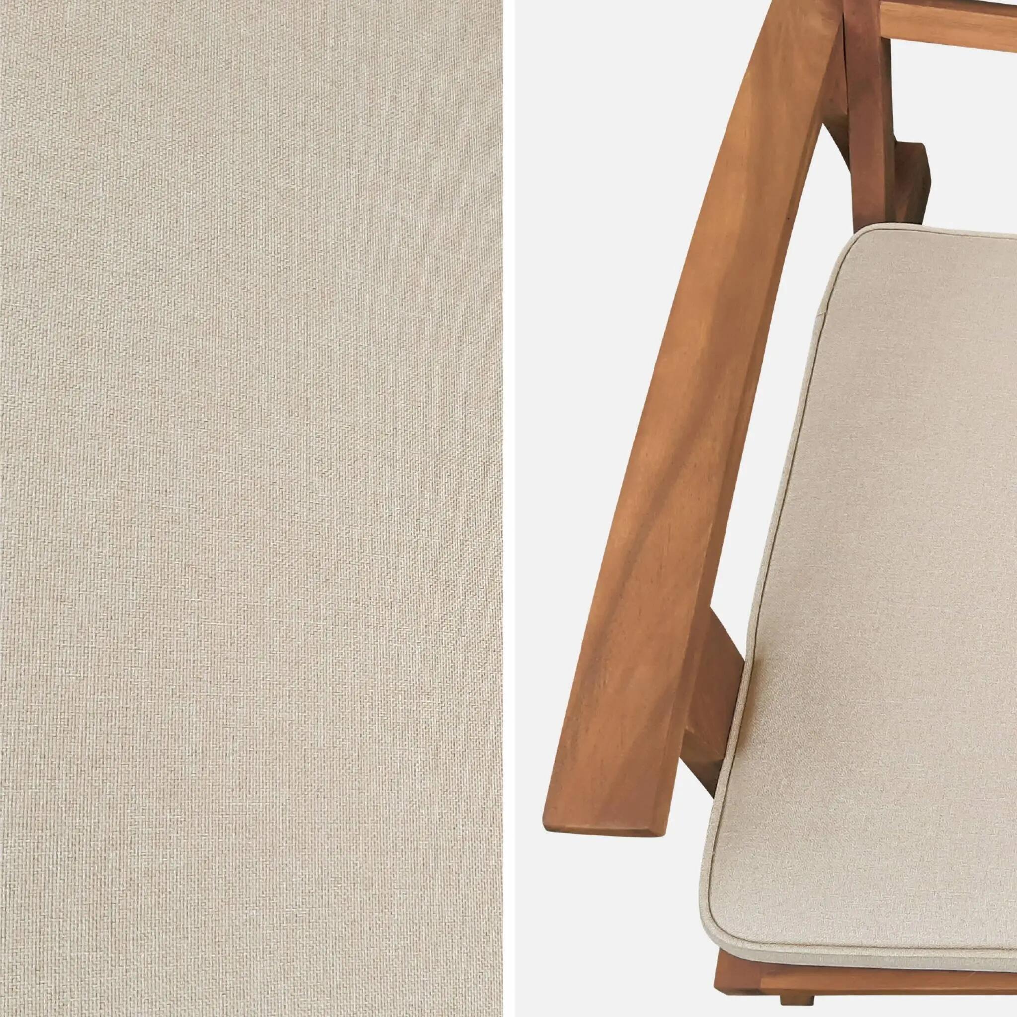 Silla con reposapiés de madera, set de 2, Teck 10/10