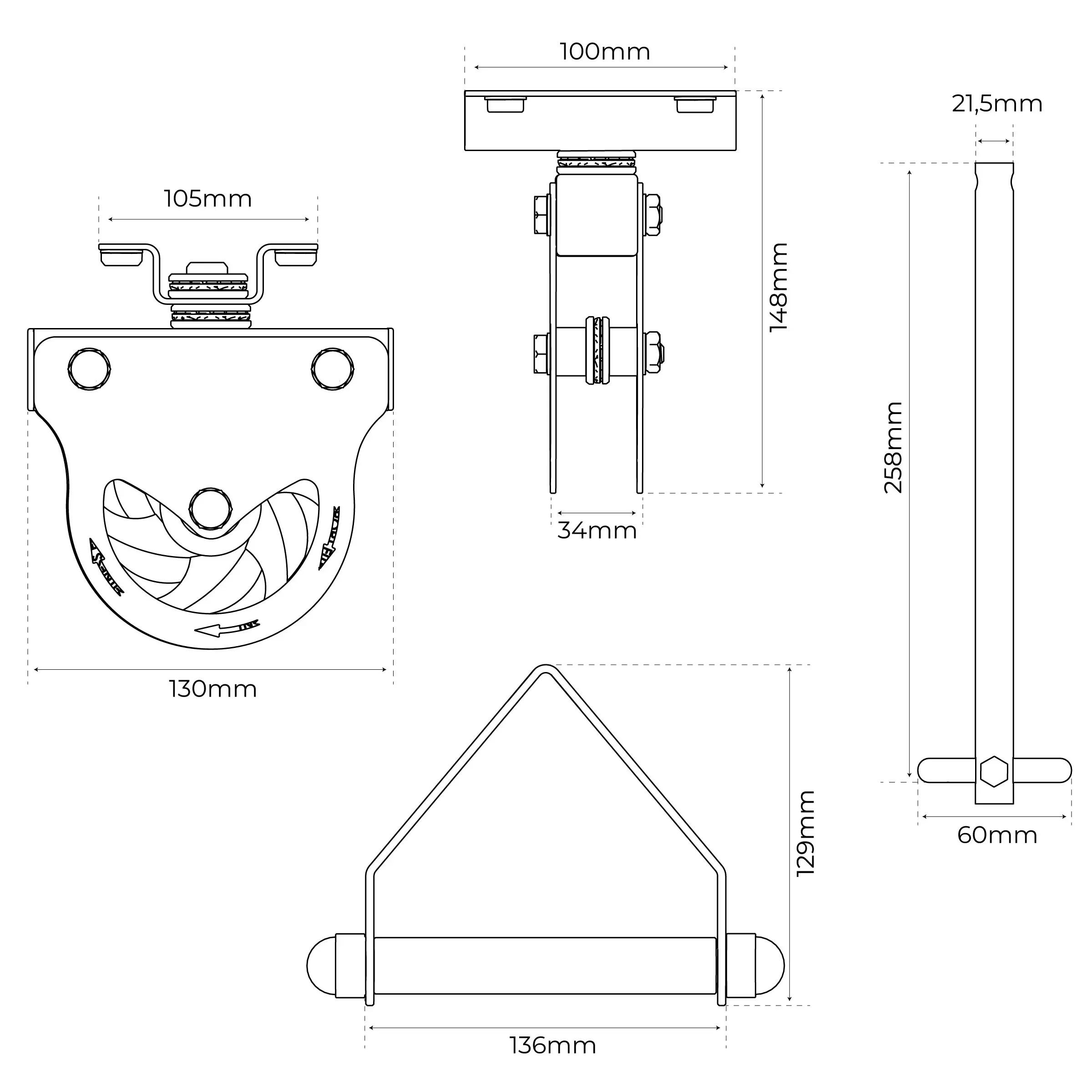 Cavi incrociati per montaggio a soffitto 7/7