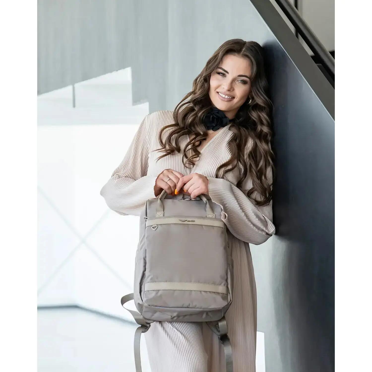 WINGS Plecak miejski damski SKYLARK beige 2/8