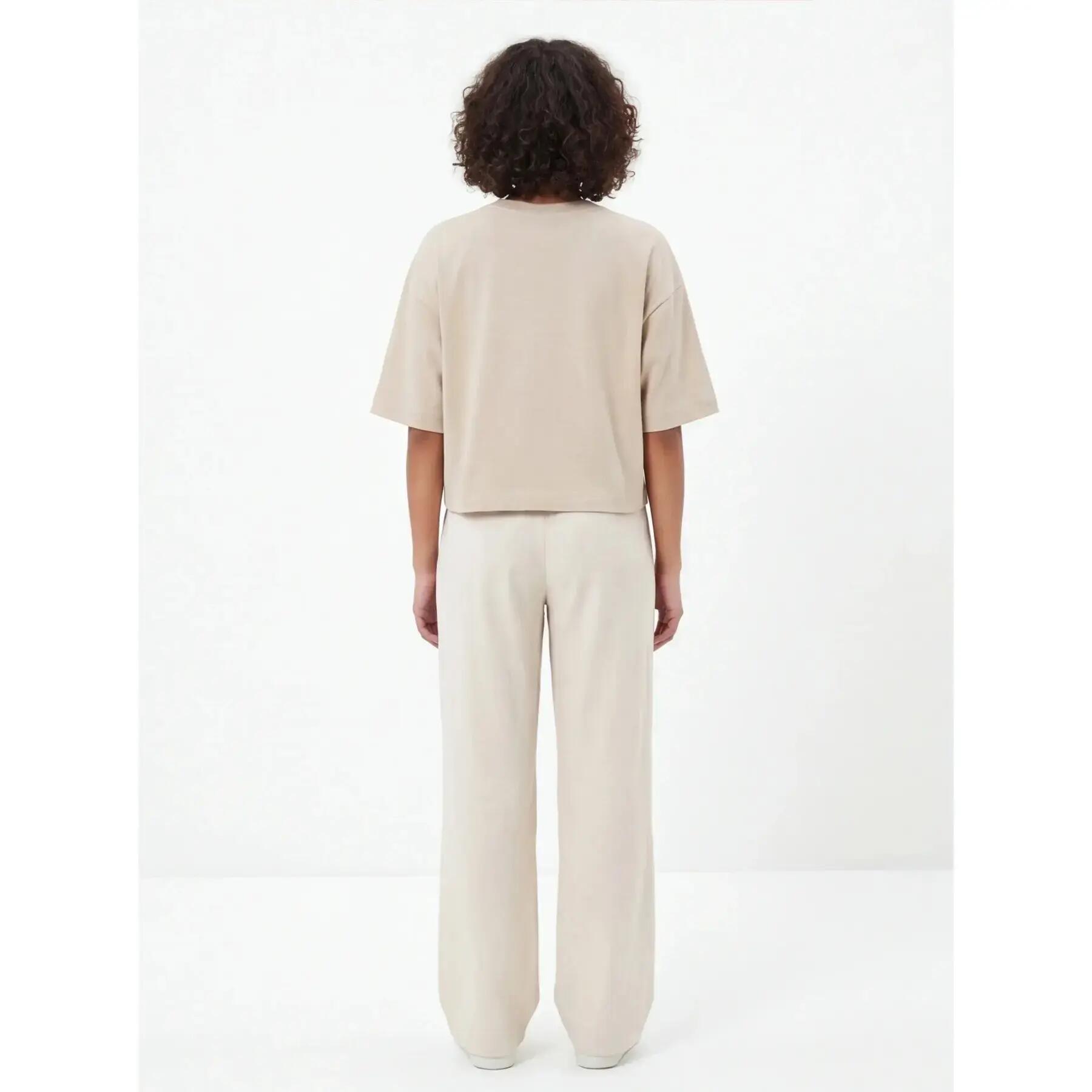 Damen - T-Shirt - Oversize, Kurzarm - Beige 2/7
