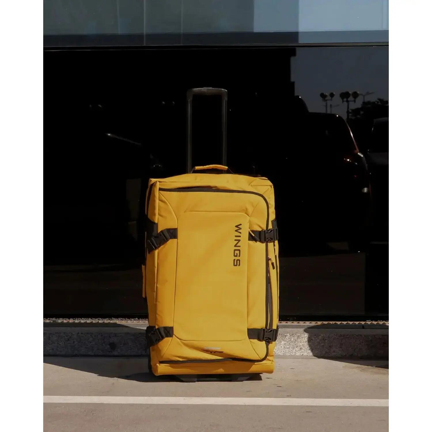 Valise souple - fast touring - mixte - 83 l, Ã©tanche - rook - jaune 2/10