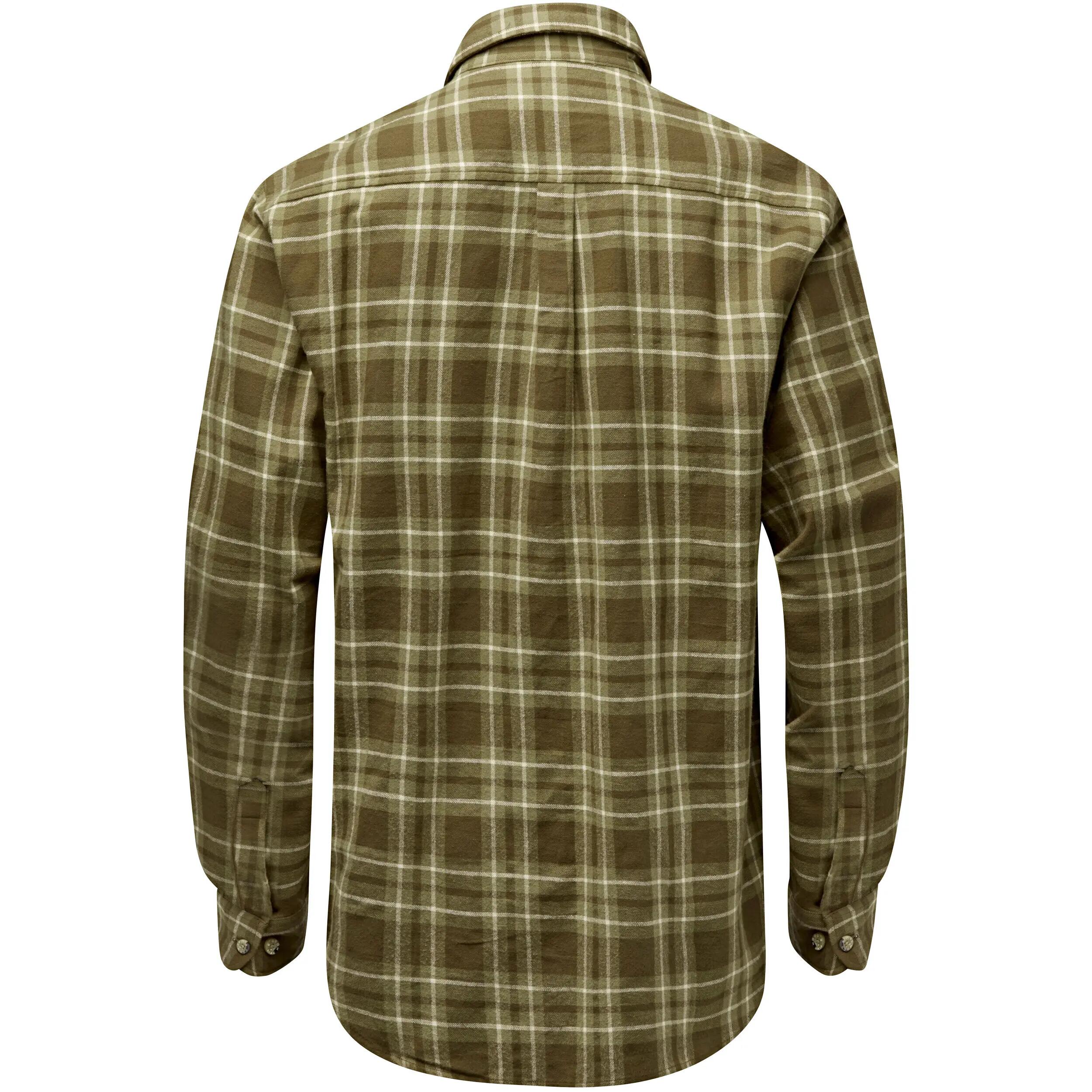 Herren - outdoor-hemd - robustes flanell - härjedalen - oliv 2/5