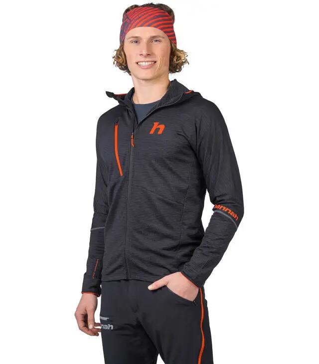 Férfi rugalmas légáteresztő polárpulóver Hannah NIRO HOODY 7/8