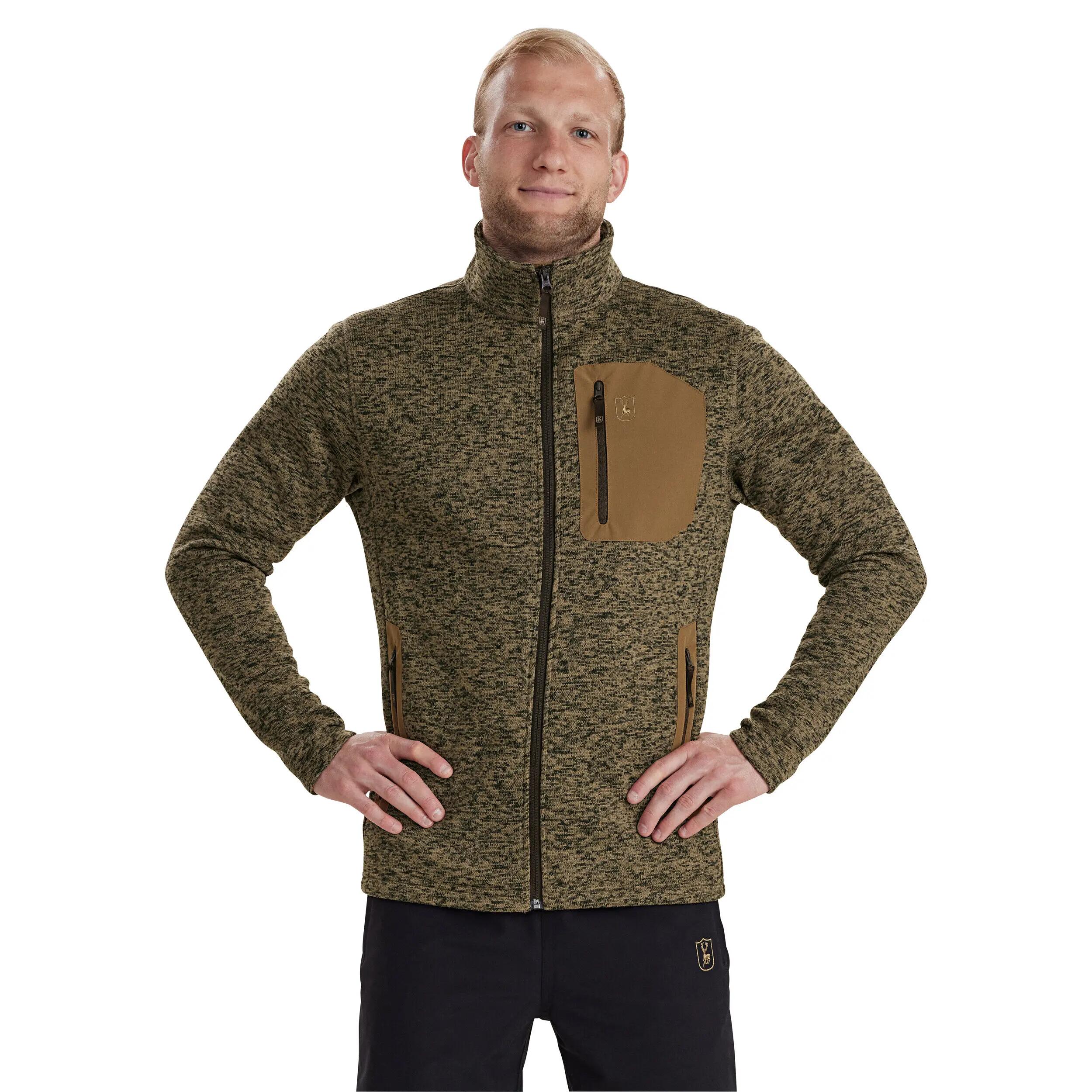 Herren - Strickjacke - Reißverschlusskragen, Tasche - Sarek - Butternut Melange 5/5