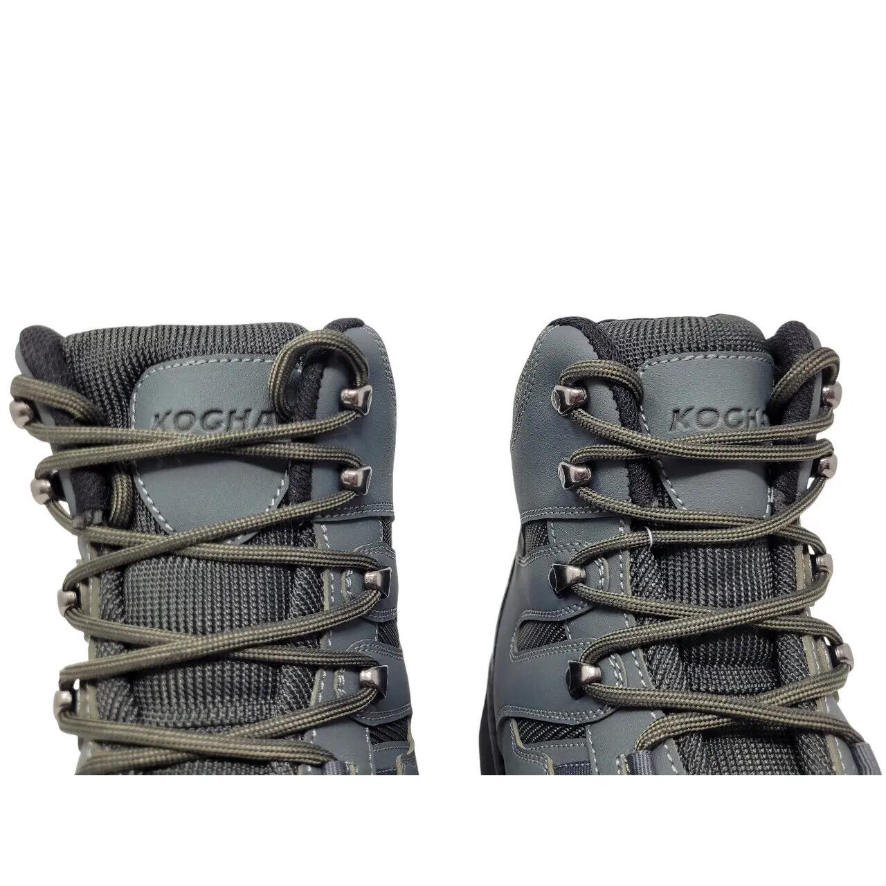 Kogha Watschuhe, hoch, Filzsohle, Graugrün, Größe 44 5/5