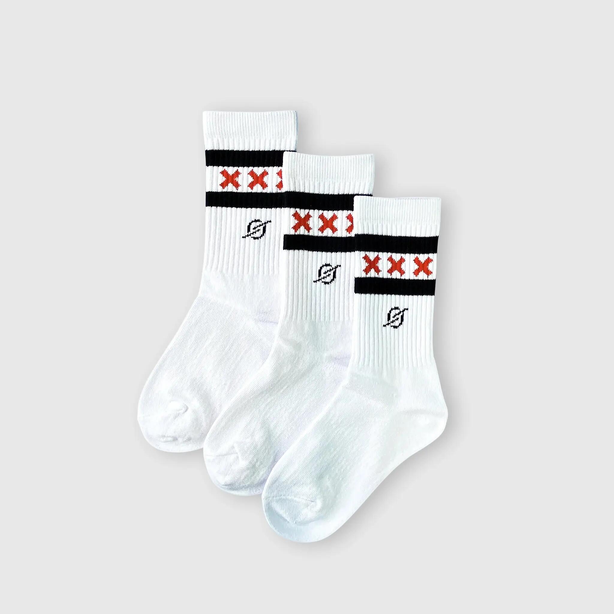 Unisex Padel Sportsokken 3 Paar Amsterdams Design Maat 40-43 2/4